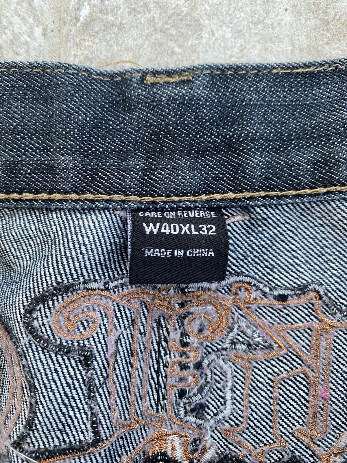 Y2k Affliction Type Denim Jeans Size: 40 X 32 - image 6