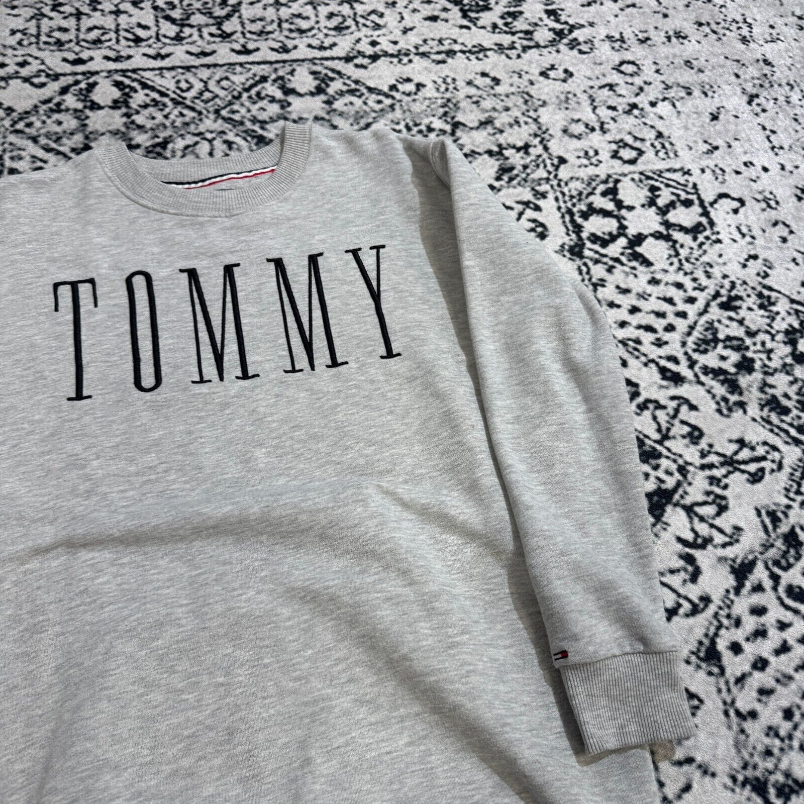 Vintage Tommy Hilfiger Unisex Gray Cotton Crewnec… - image 4