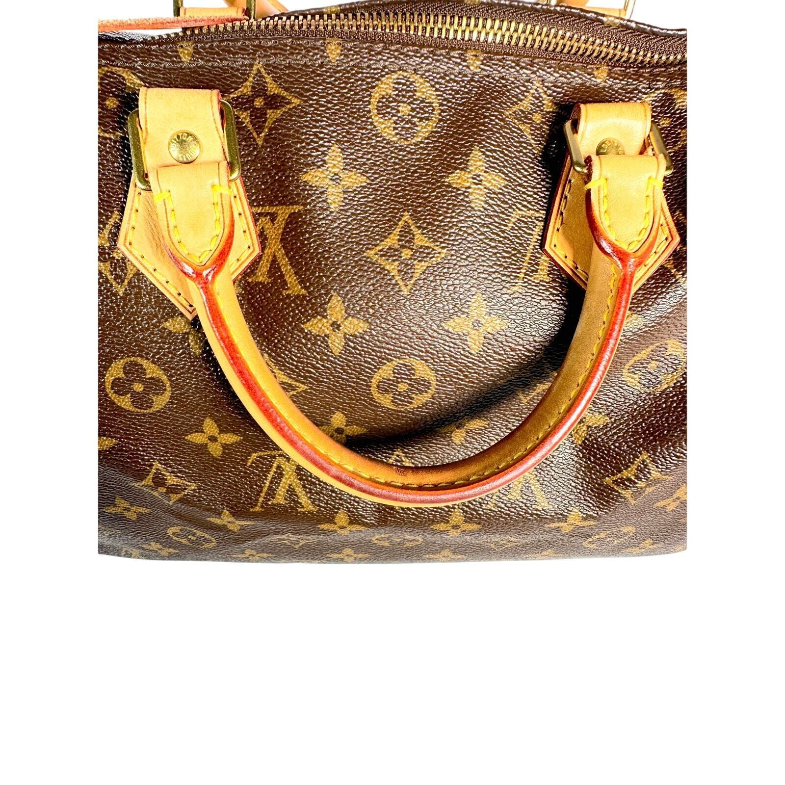 LOUIS VUITTON Speedy 30 LV Monogram Canvas Leathe… - image 12