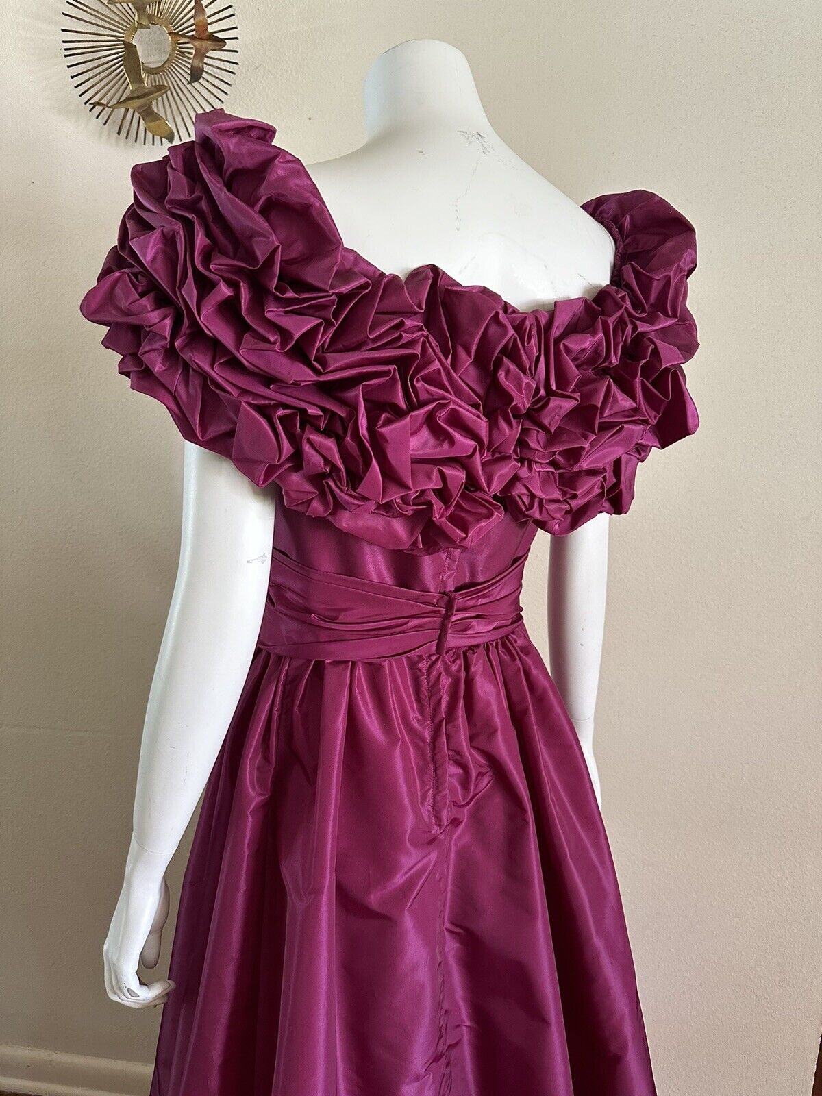 1980s Victor Costa Taffeta Dress Formal Pageant H… - image 16