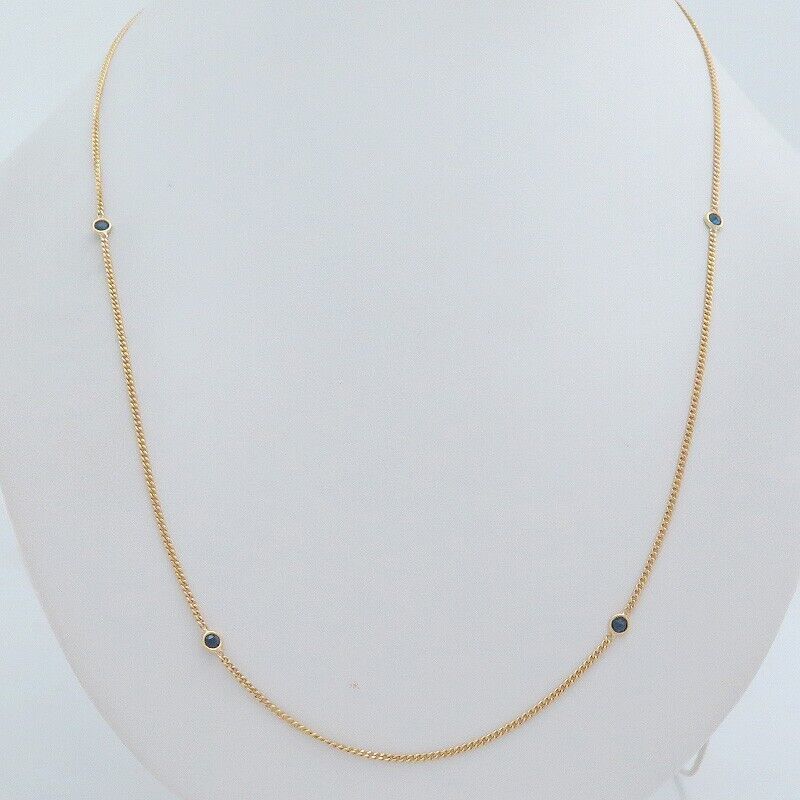 Safir Chain / Necklace - Pattern: Tanks - 6 Sapph… - image 3