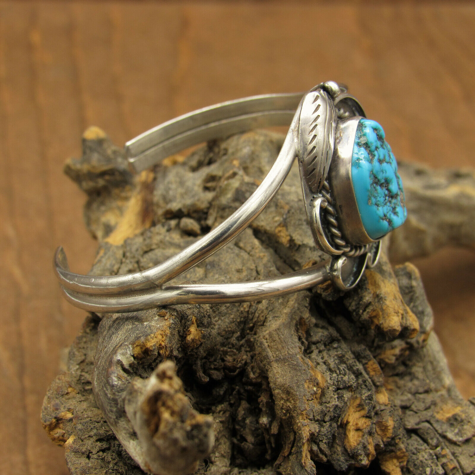 Southwest Sterling Silver and Turquoise Cuff Brac… - image 2