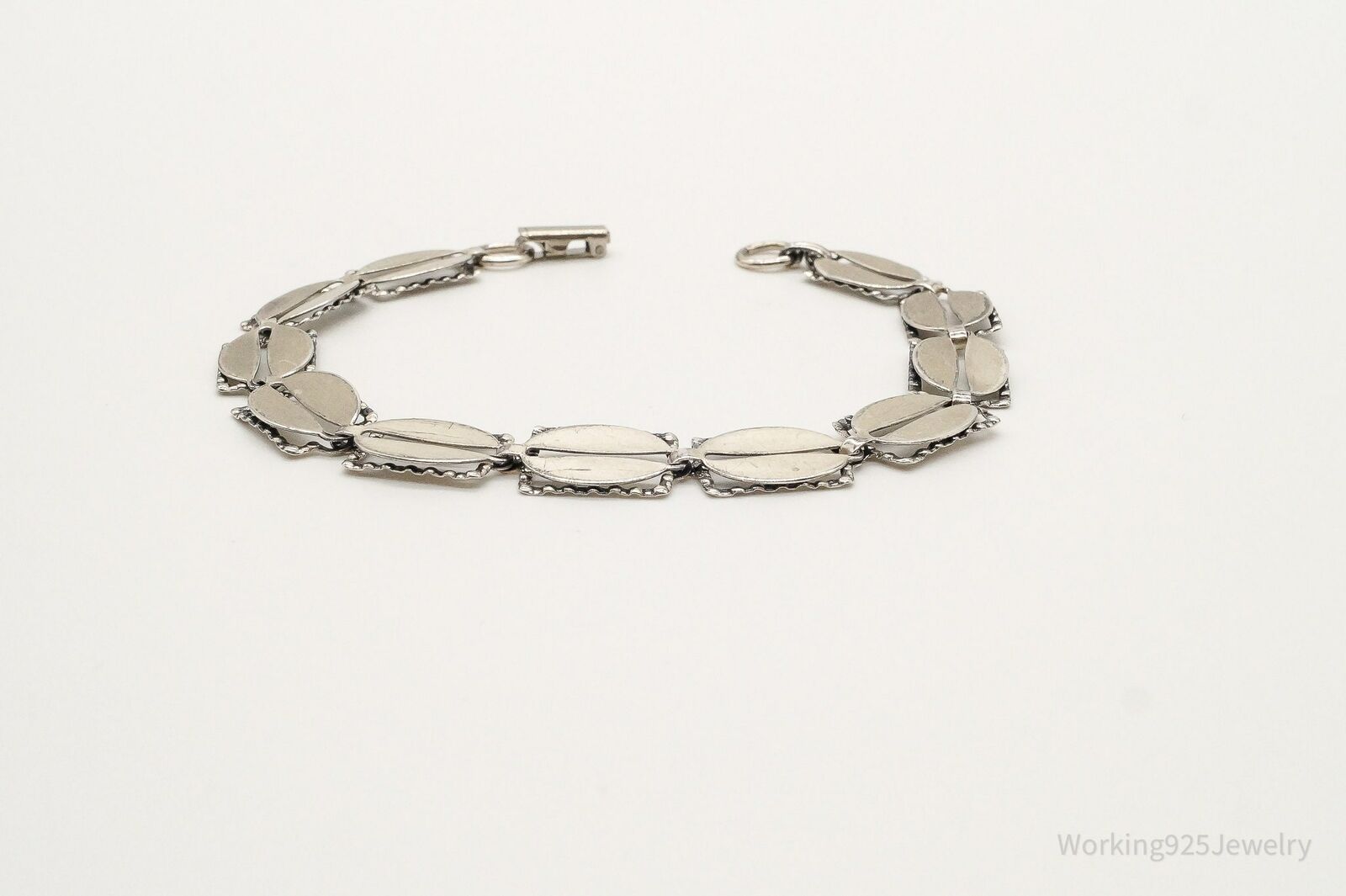 Antique Art Deco Sterling Silver Bracelet - image 4