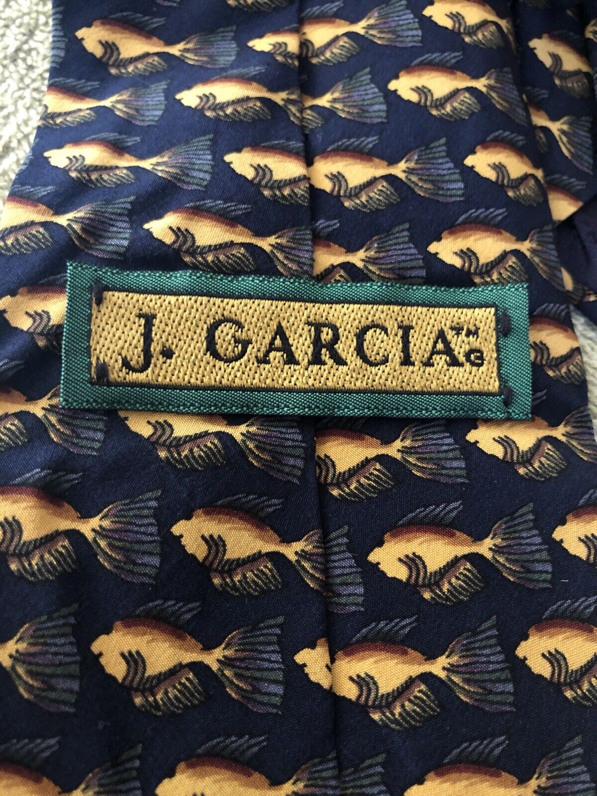 Jerry Garcia “J. Garcia” Goldfish Necktie - image 2