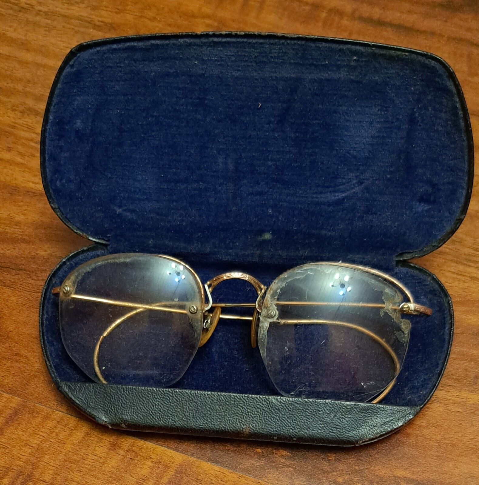 VINTAGE EYE GLASSES RIMLESS FRAMES ANTIQUE  OPTIC… - image 7