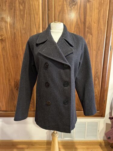 J Percy  Wool Coat Winter Peacoat Style Quality V… - image 1