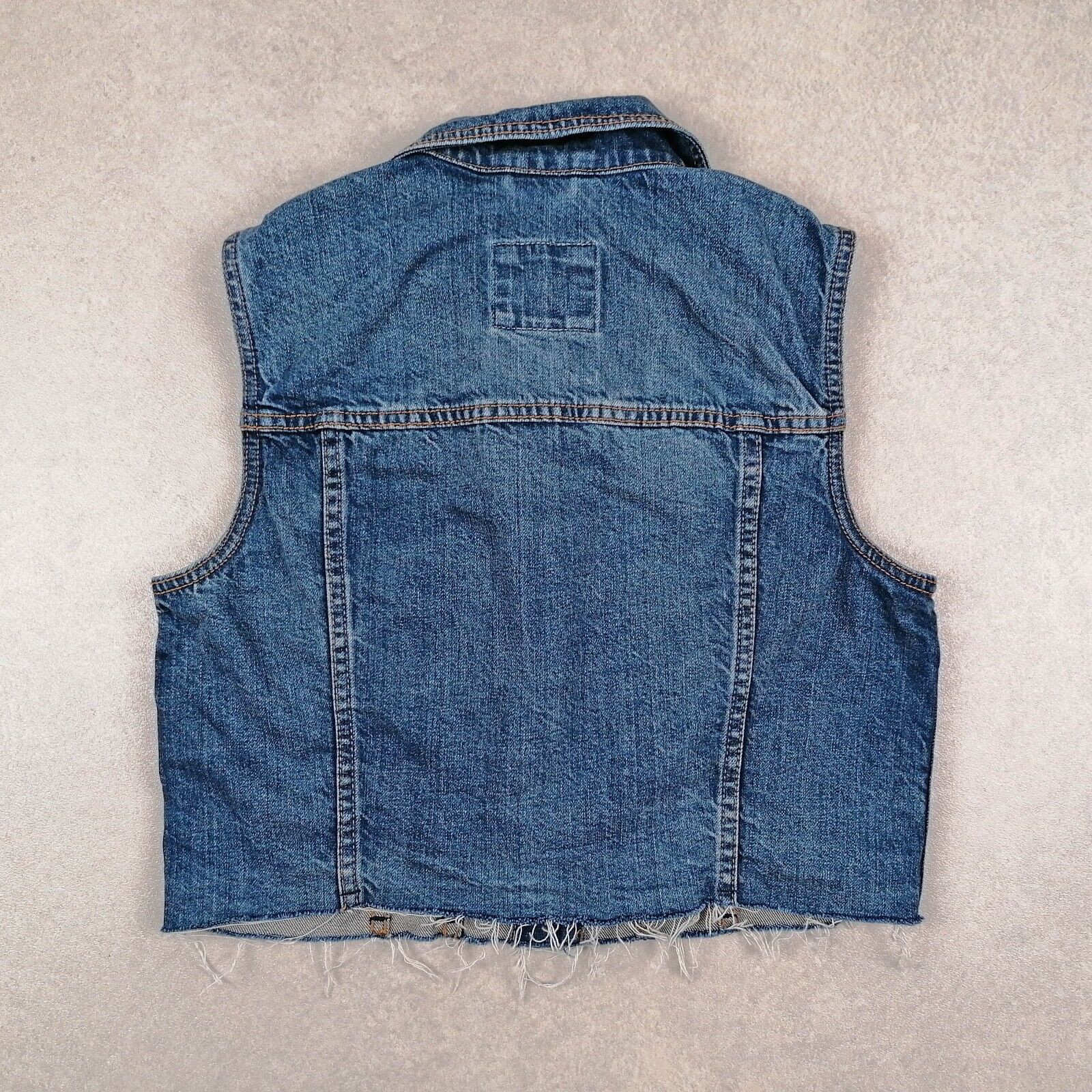 ABERCROMBIE & FITCH Vintage Y2K Denim Vest Top Je… - image 4