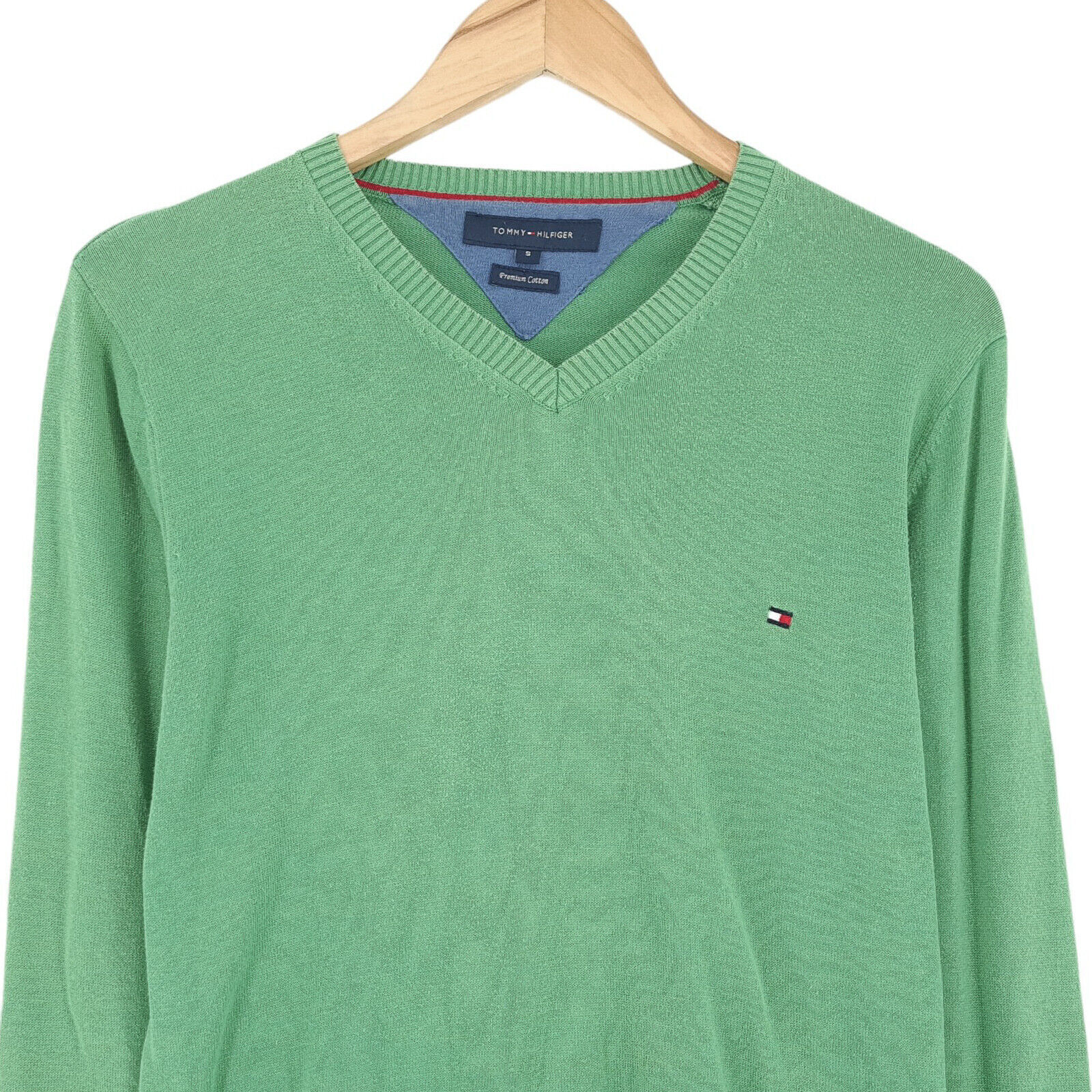 Tommy Hilfiger Premium Cotton Jumper Sweater Gree… - image 3