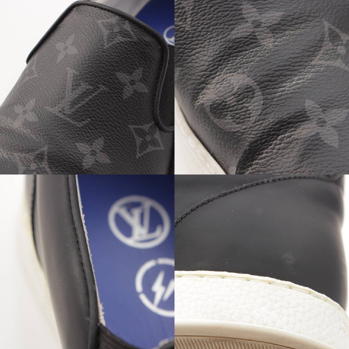 Louis Vuitton Monogram Eclipse Canvas Slip-On Bla… - image 17