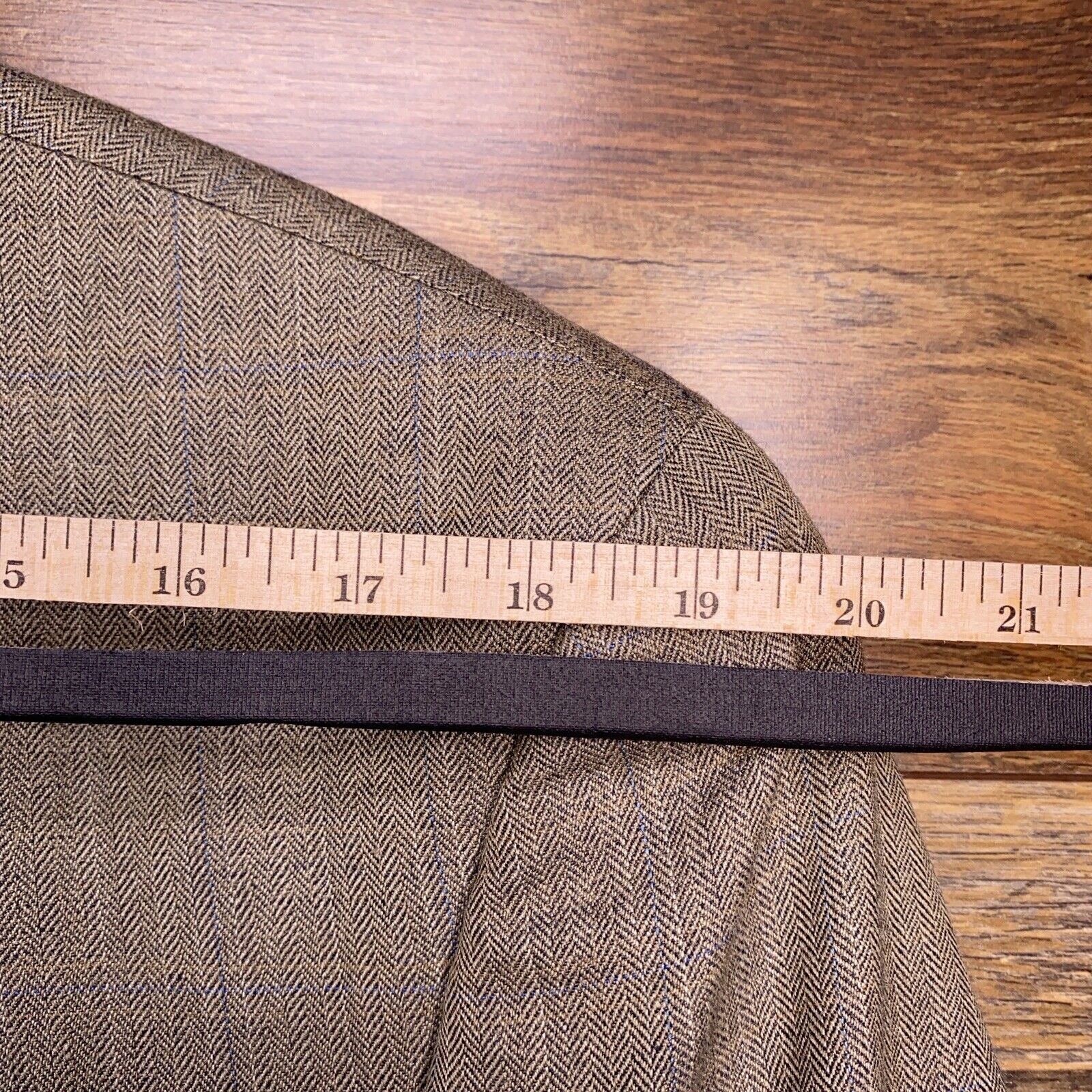 Black Brown 1826 Essentials Blazer 44R Tan Herrin… - image 11