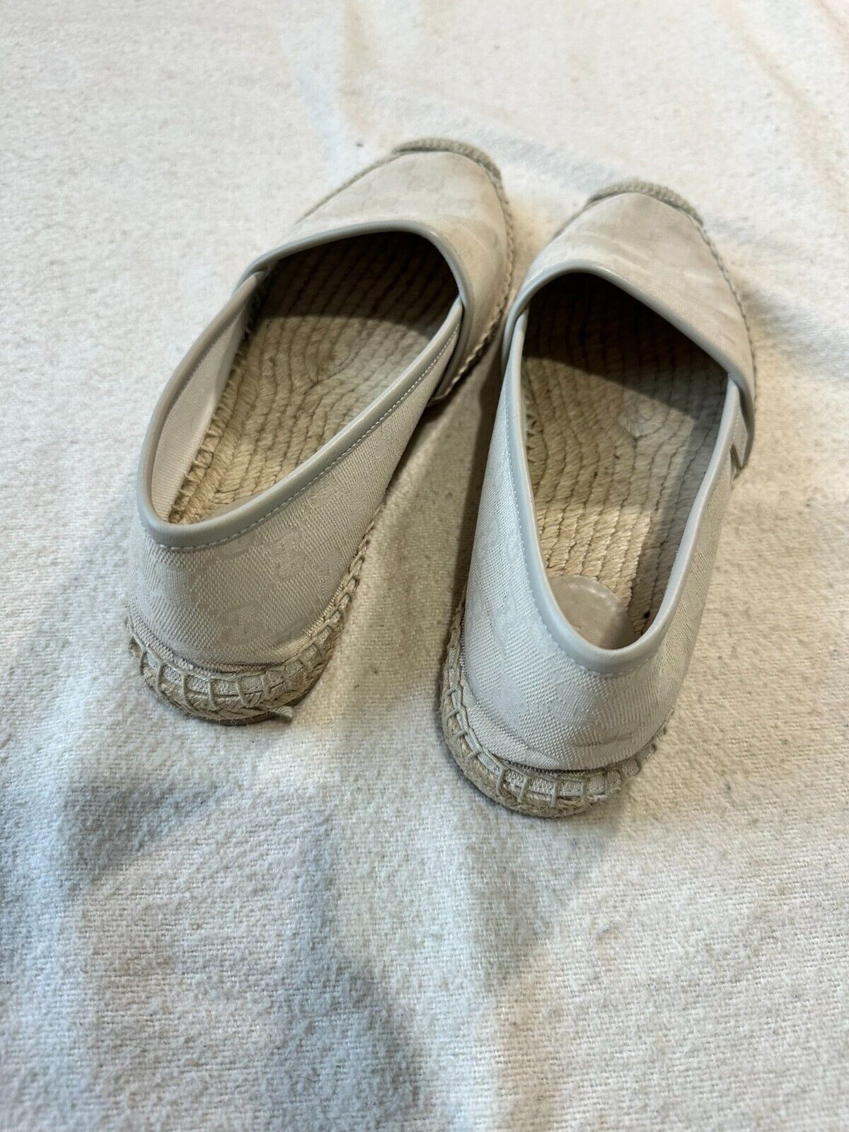 Authentic Gucci Espadrilles GG Monogram Canvas Iv… - image 8