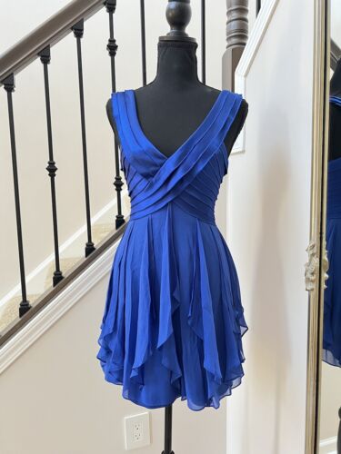 bcbg maxazria Blue Silk dress XS