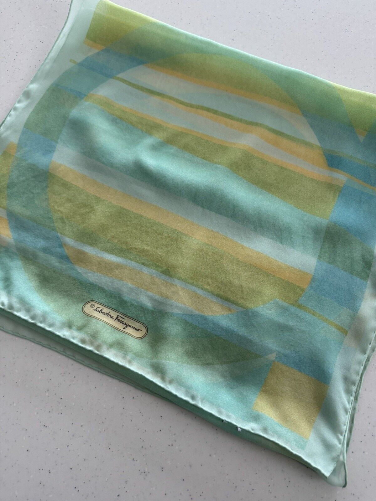 Rare Vintage Salvatore Ferragamo 100% silk scarf … - image 5