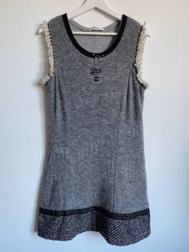 Elisa Cavaletti Knit Sleeveless Wool Moher Dress … - image 1