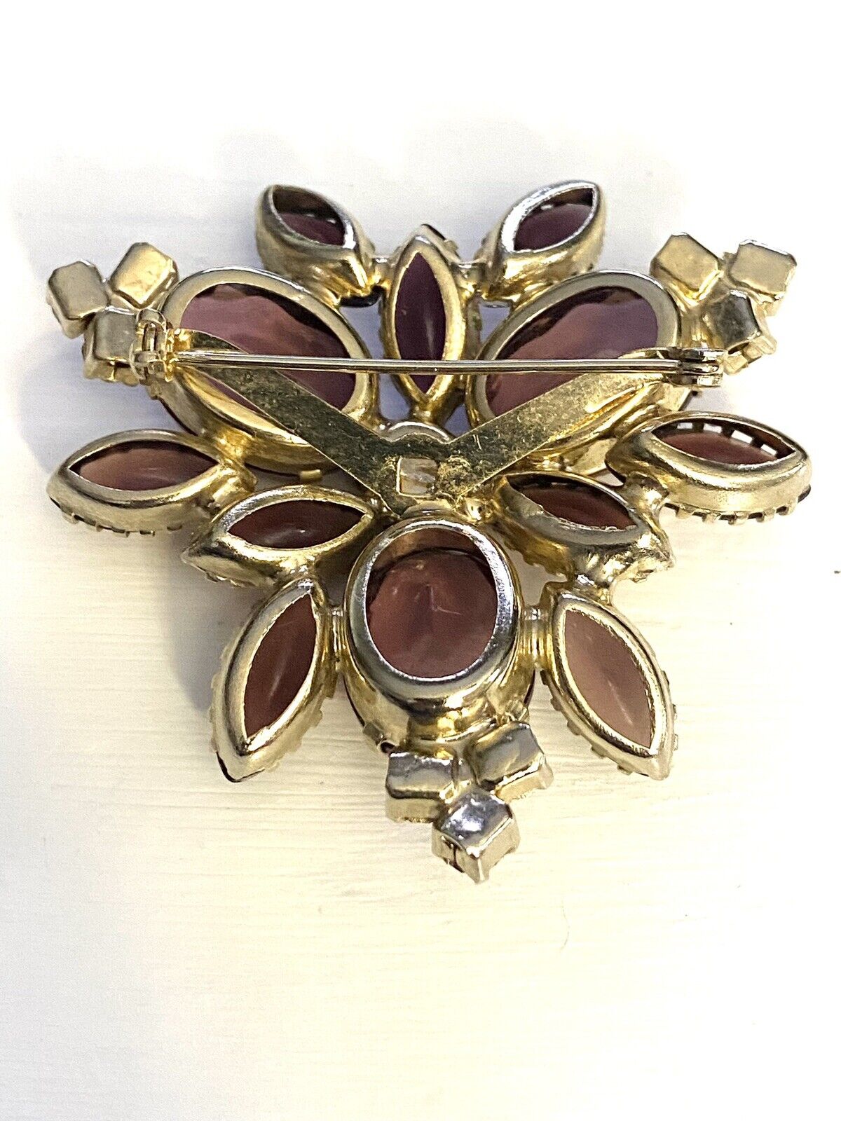 Vintage D&E Juliana Red Rhinestone Brooch Designe… - image 5