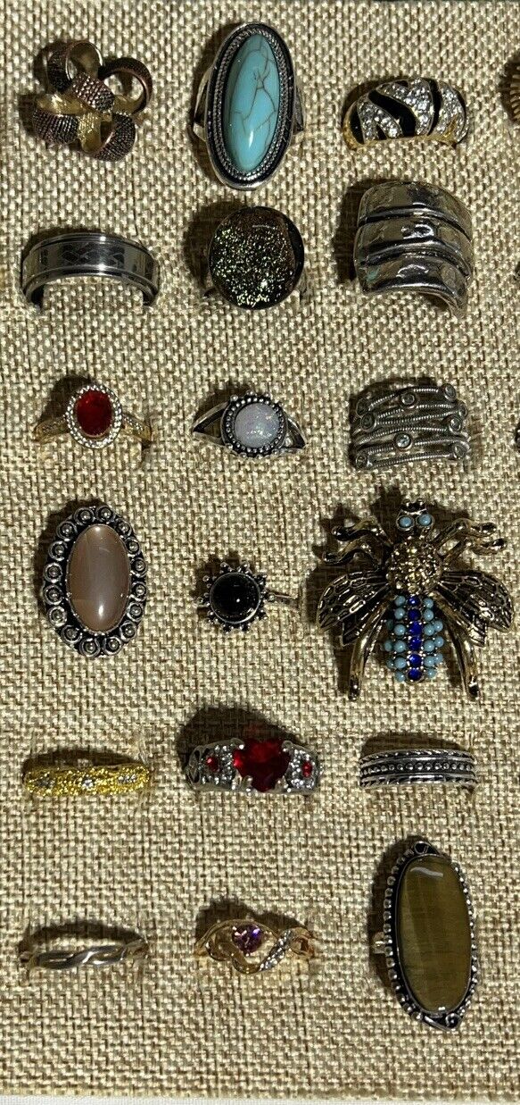 Costume Ring Lot 70 + Piece Vintage To Now Variou… - image 3