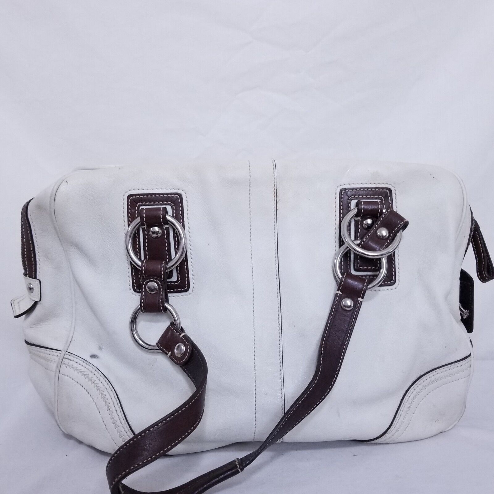 Coach White Leather Handbag K0693 Cowhide Tote So… - image 2