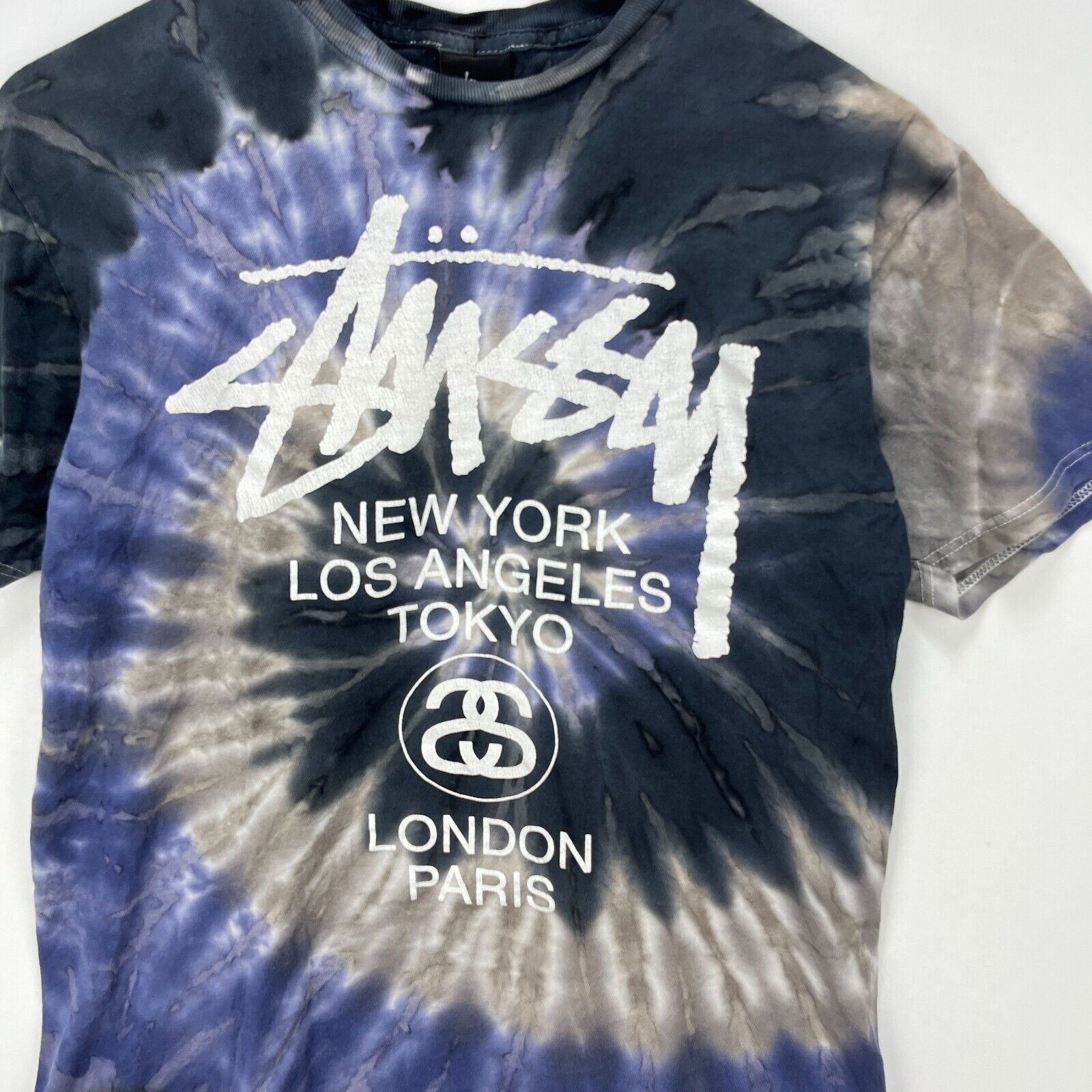 Vintage Y2K Stussy Tie Dye T Shirt Medium - image 2