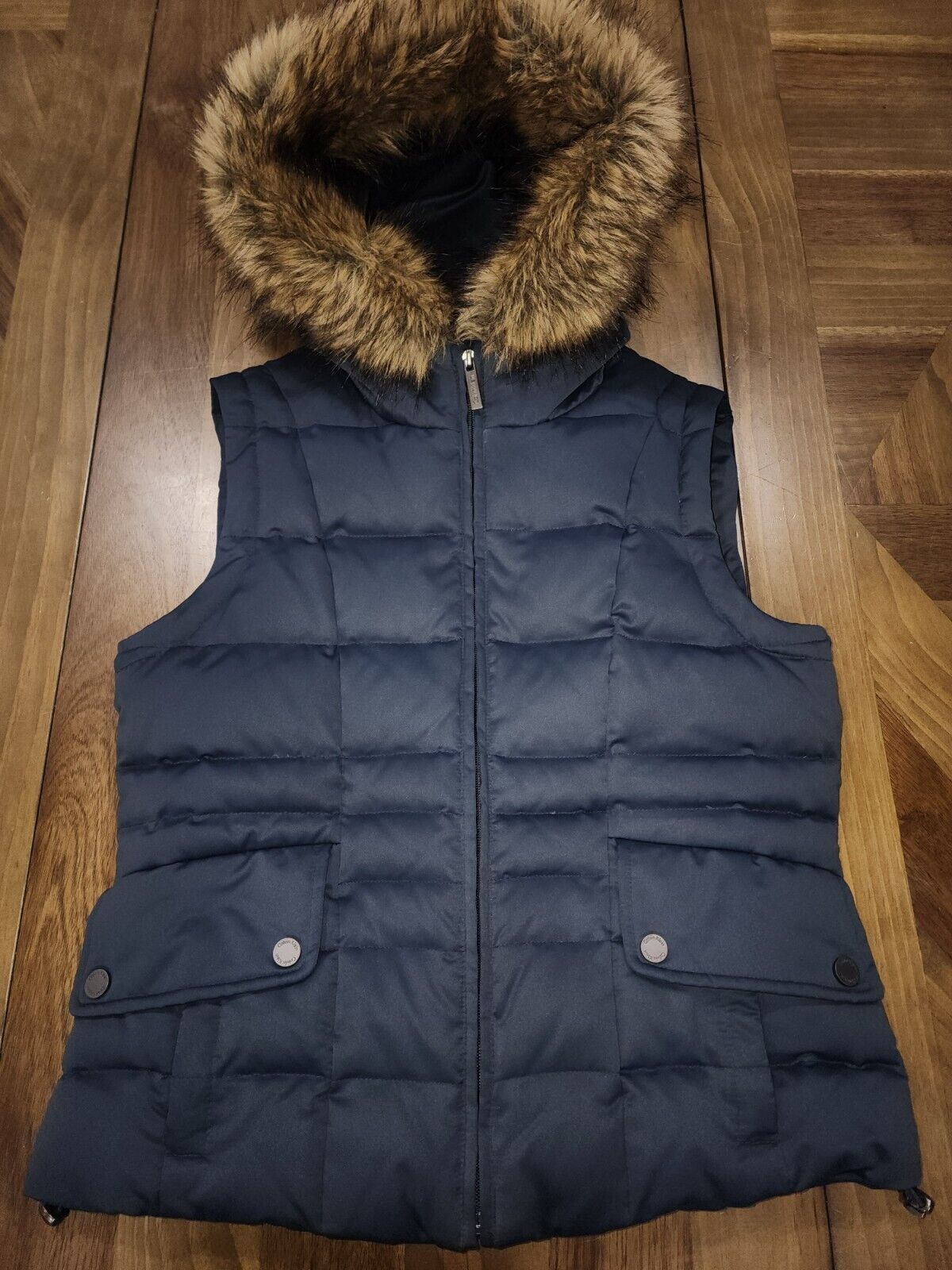 Calvin Klein Dark Blue Quilted Sleeveless Puffer … - image 1