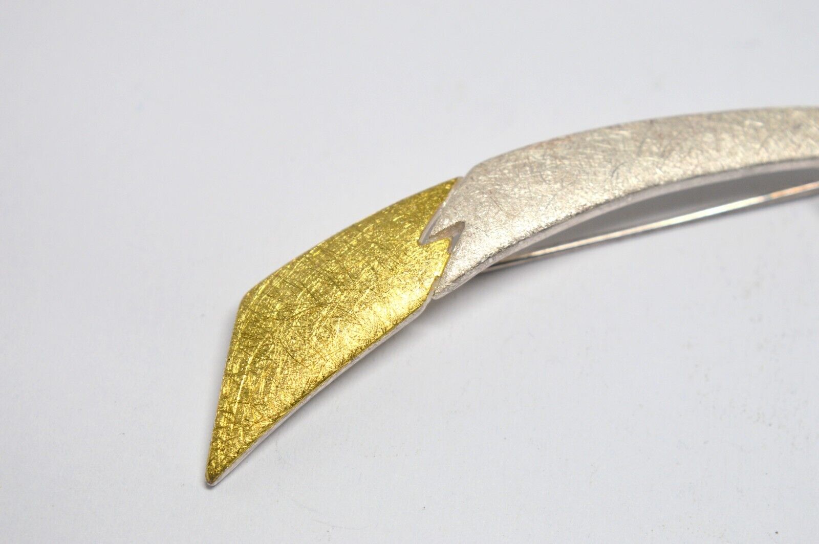 LARGE ! 925 STERLING SILVER DESIGNER LONG BROOCH - image 3