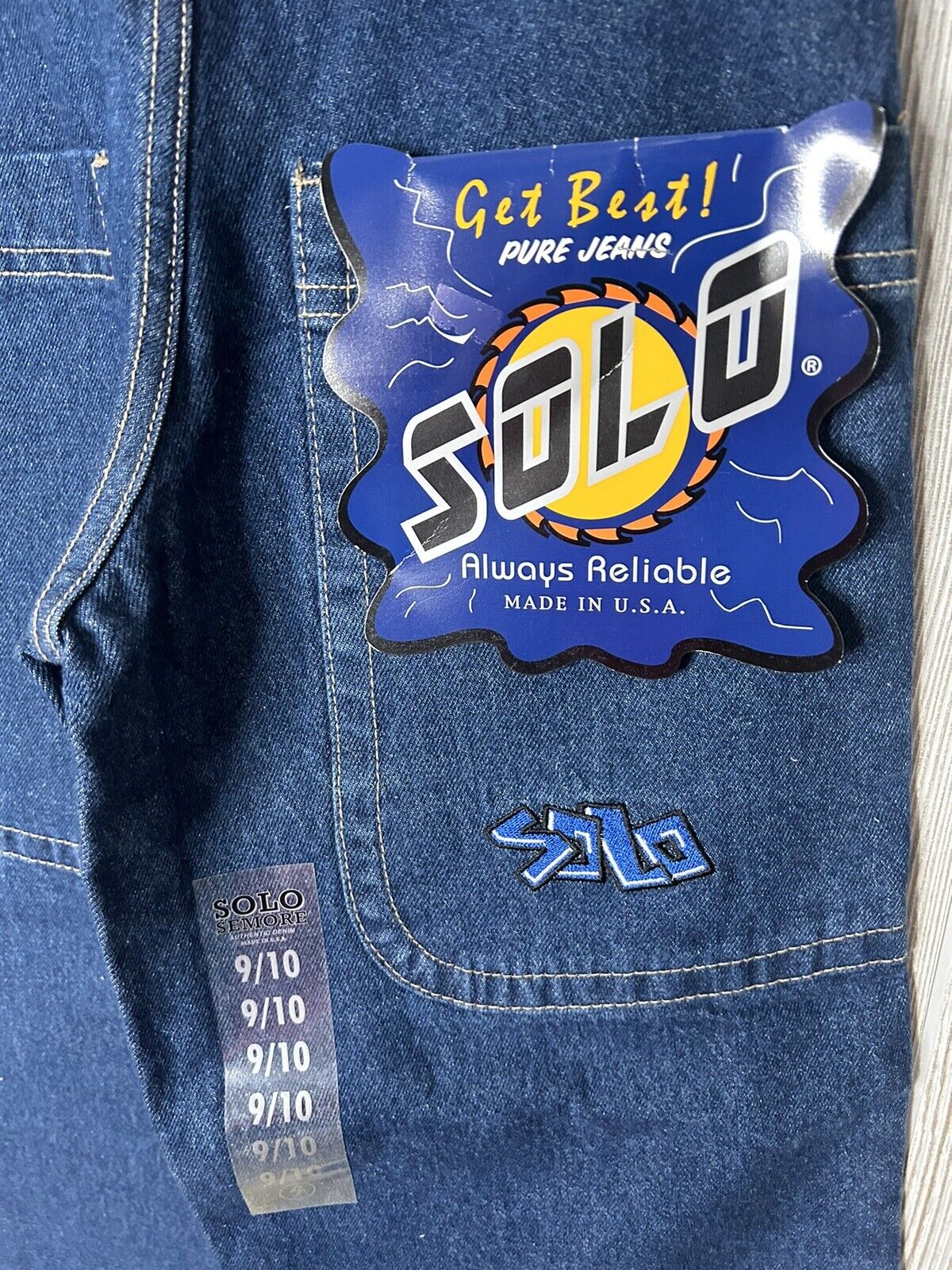 New!! Vintage 90s Solo Semore Jr Jeans Sz 9/10 US… - image 2