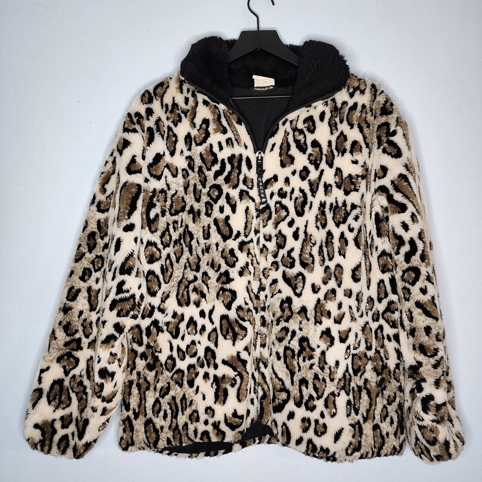 NANUK Vintage Women's Fleece Jacket Leopard Cheet… - image 2