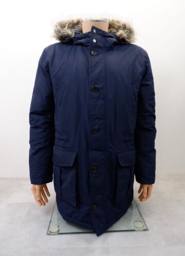 Ben Sherman Mens Parka Coat Size M Navy Padded Jac