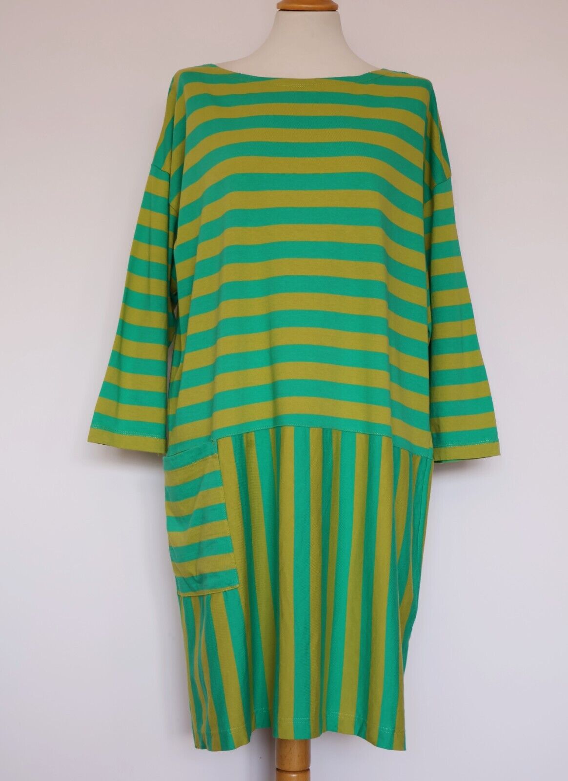 Gudrun Sjoden Striped Green Organic Cotton Dress … - image 2