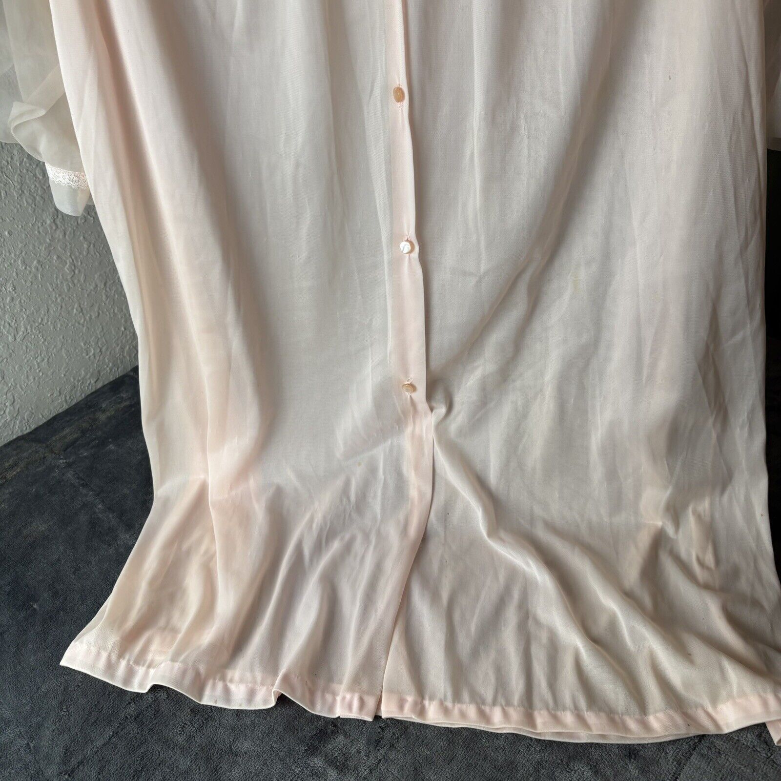 1960 Small Babydoll Pink Peignoir Vintage Texshee… - image 2