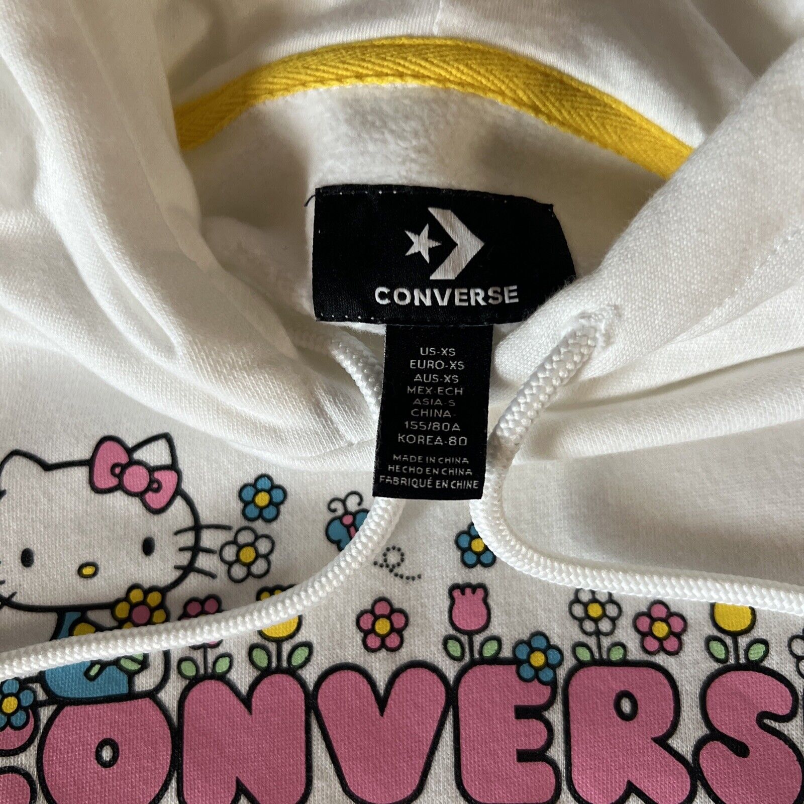 Converse Hello Kitty Fleece Sweatshirt Hoodie XS … - image 2