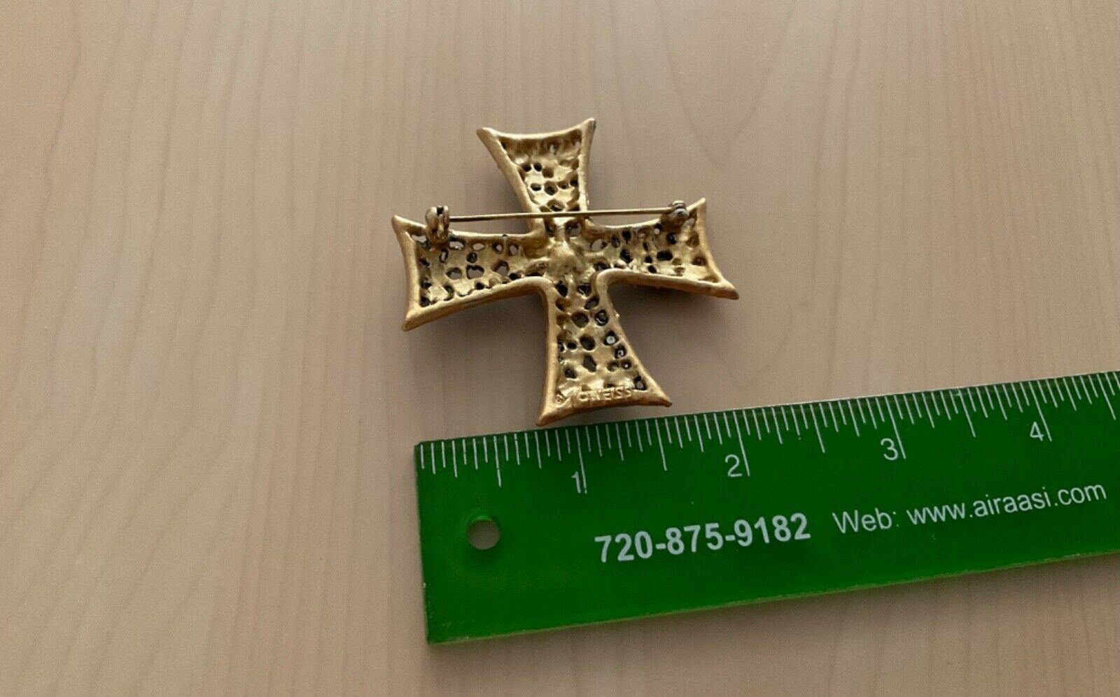 WEISS Designer Signed MALTESE CROSS PASTE RHINEST… - image 3