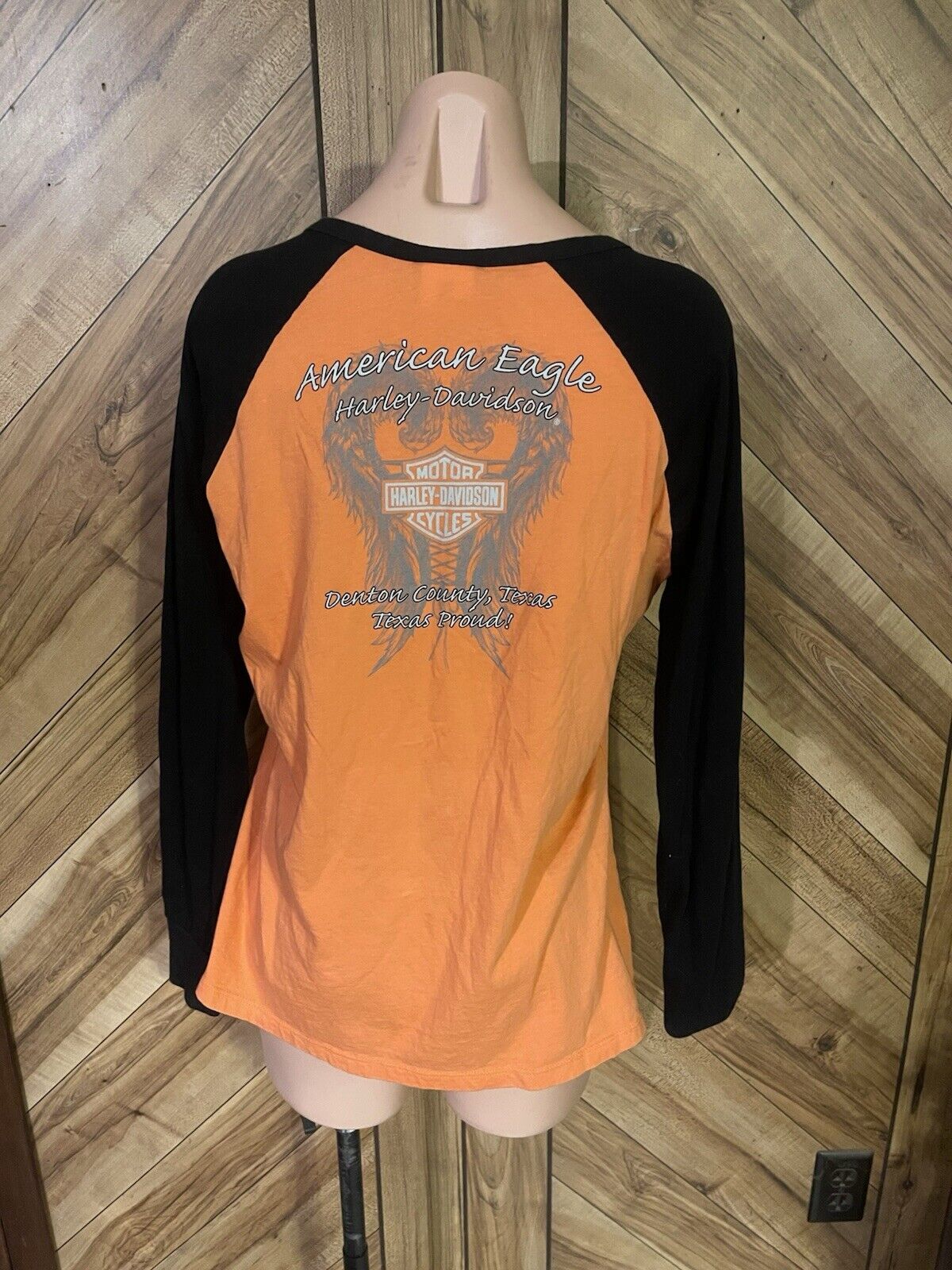 Harley-Davidson Women’s XL Black And Orange Long … - image 6