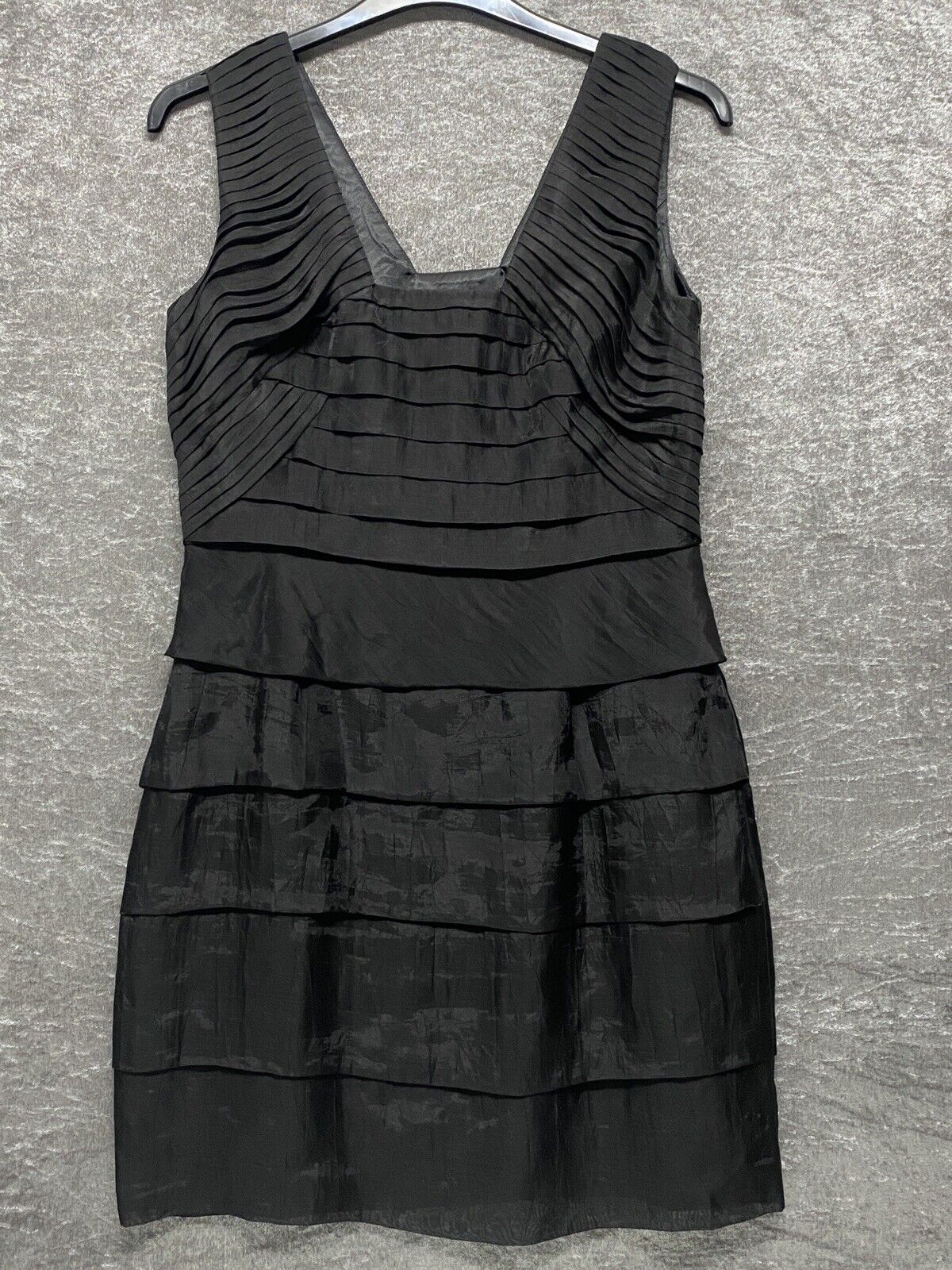 Coast Women’s Black Tiered Dress Size 14 Sleevele… - image 1