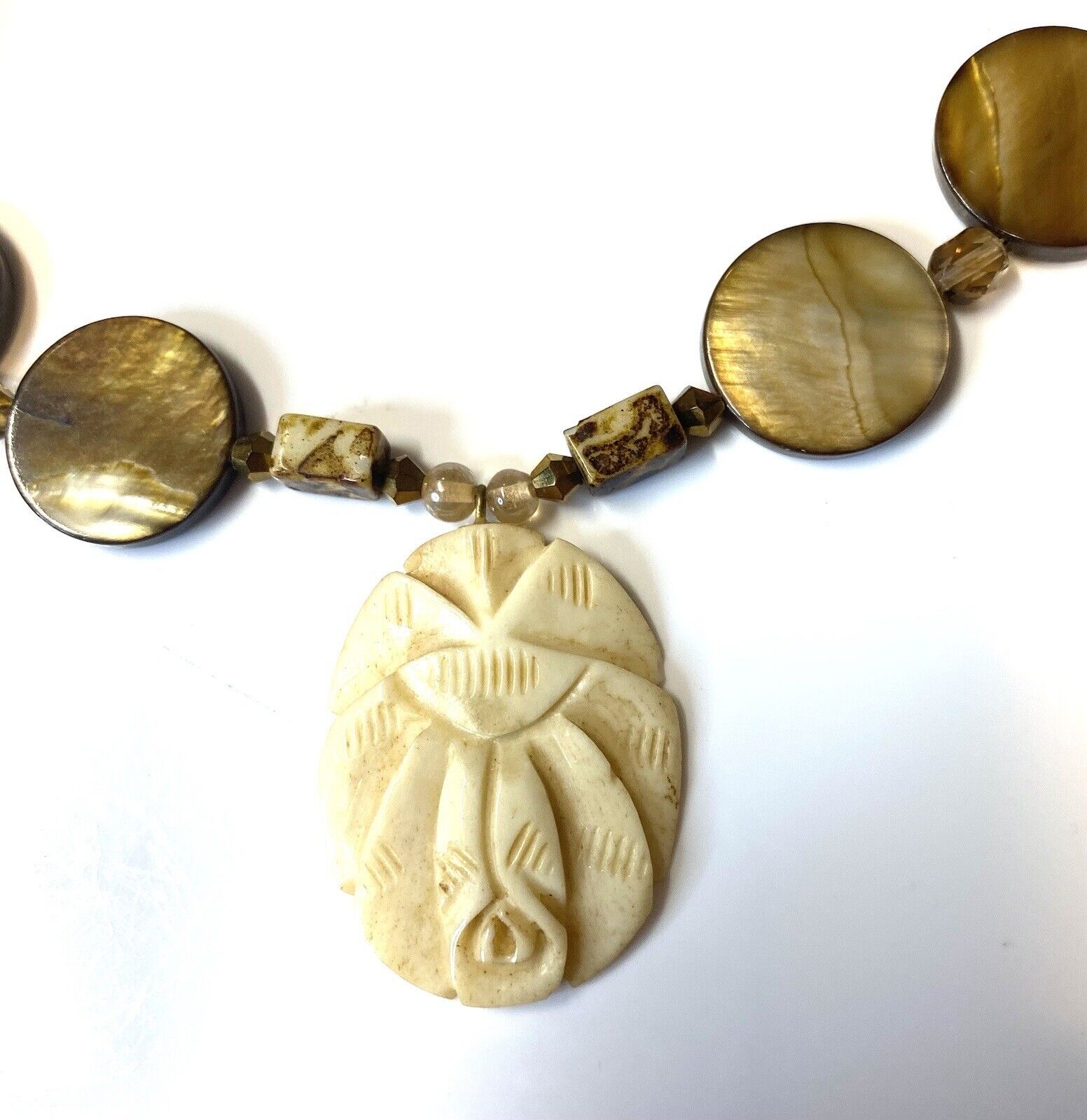 1.402 Vintage necklace, natural mother of pearl, … - image 2