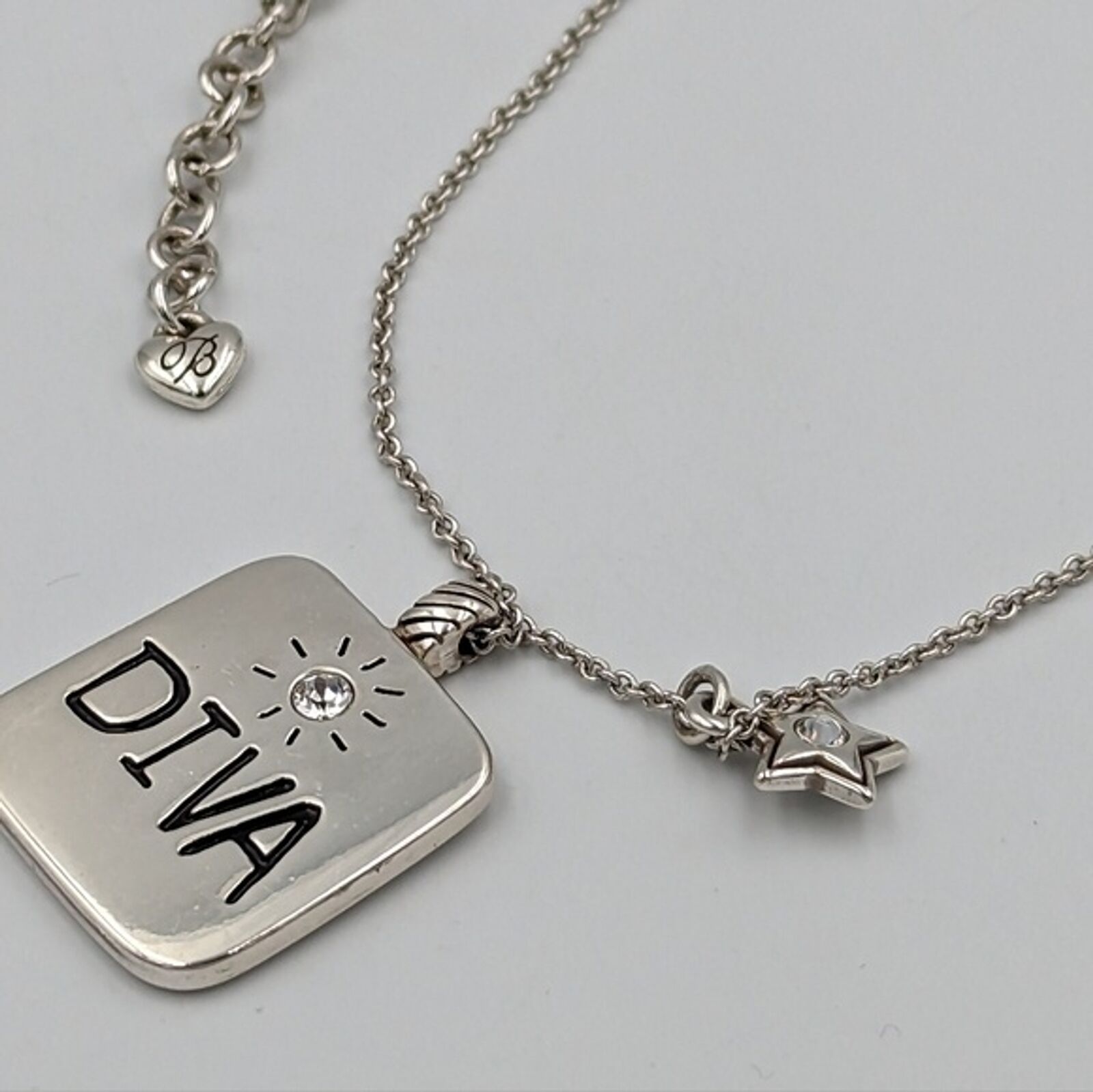 Beautiful Silver tone Diva Brighton Necklace - image 7