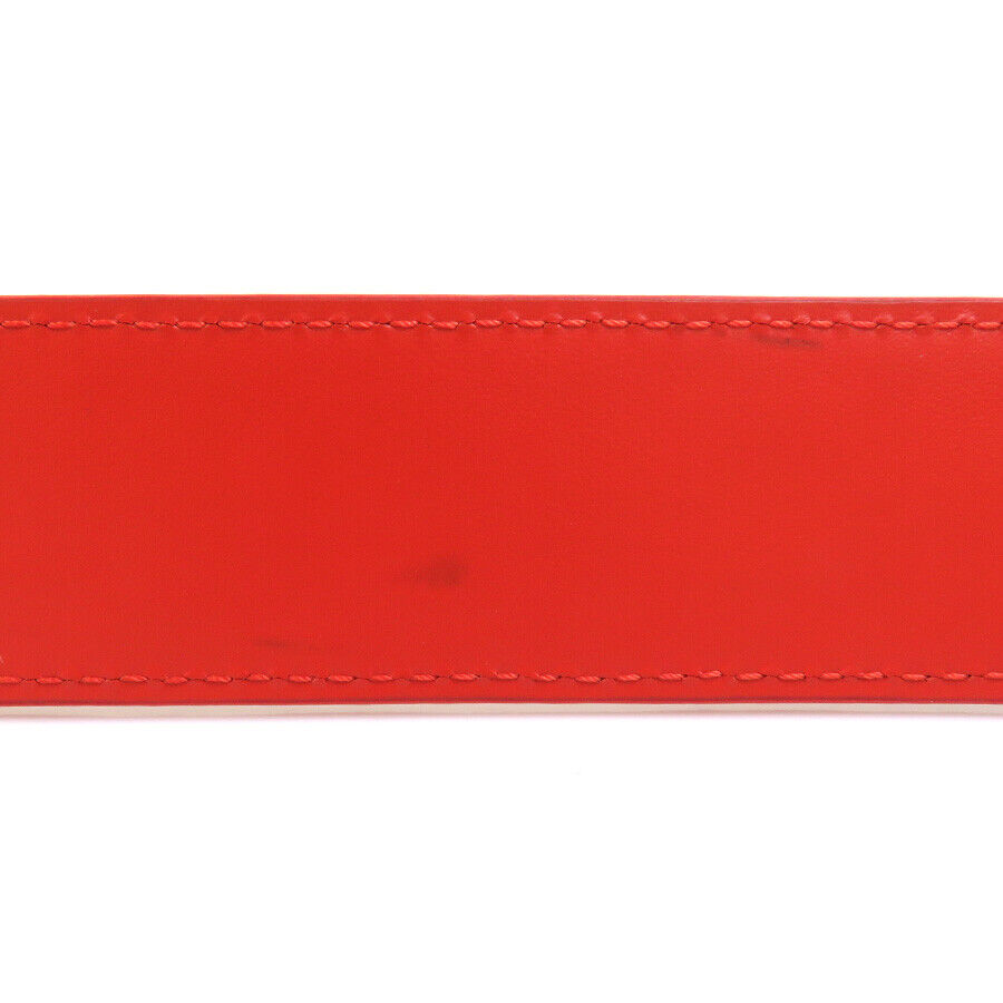 Auth LOUIS VUITTON Damier Infini Belt Red Leather… - image 10