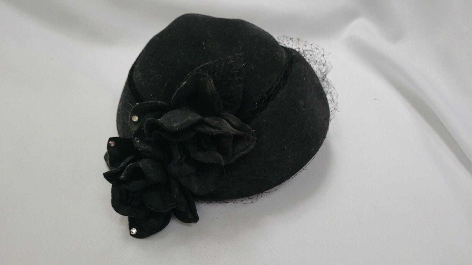 Antique Vintage Stylish 30's 40s Women's Hat Blac… - image 11