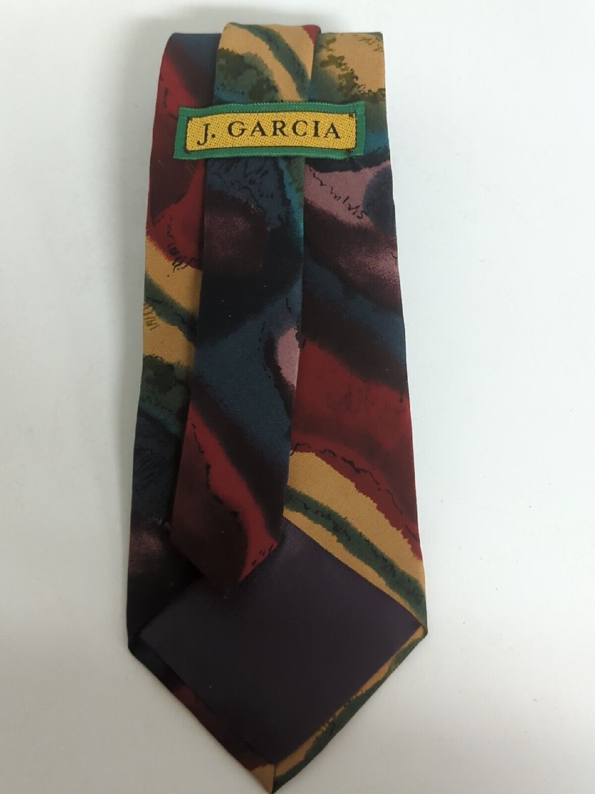 Vtg J. Garcia Men's Multicolored Abstract 100% Si… - image 5