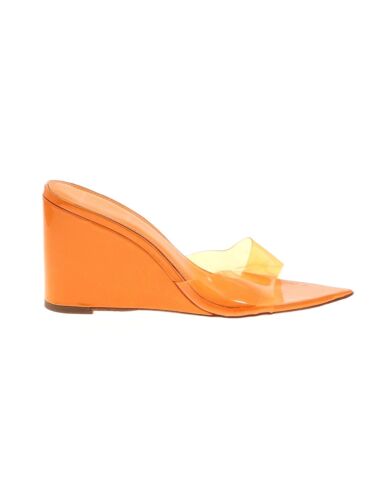 Black Suede Studio Women Orange Wedges 40 eur