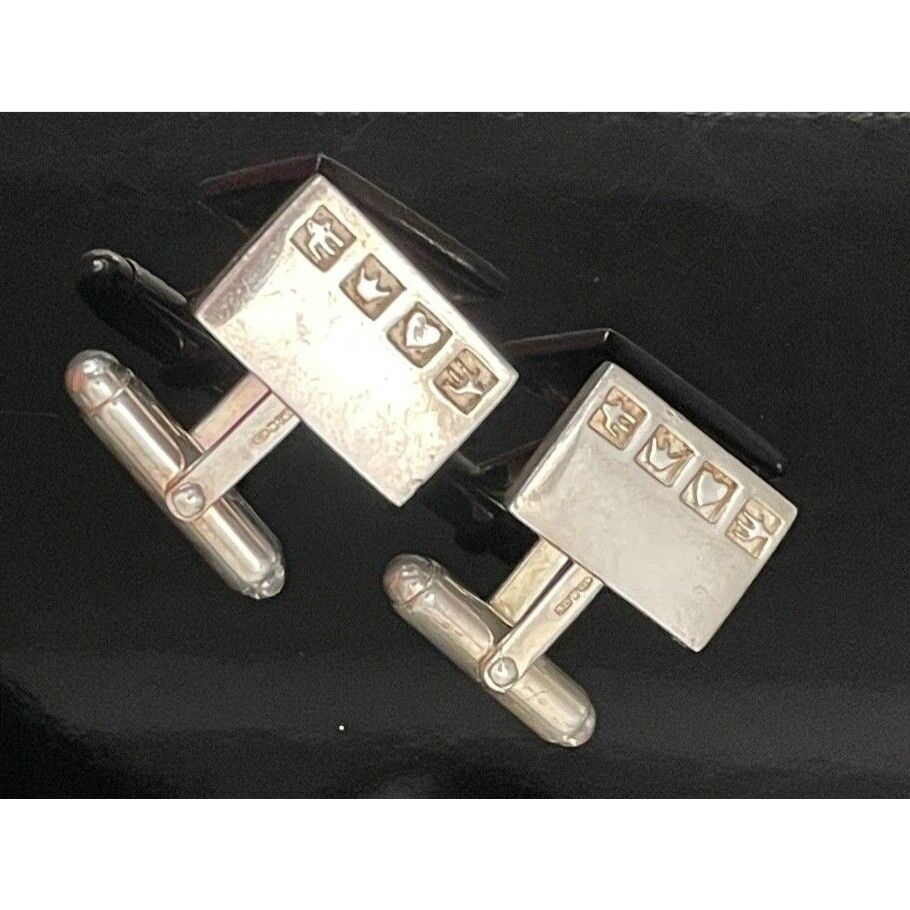 SOLVAR IRELAND 925 STERLING SILVER CUFFLINGS SKY - image 2