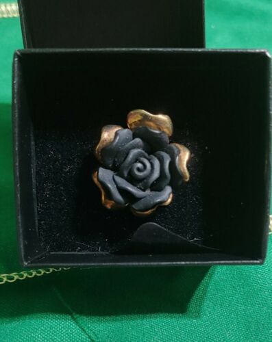 Technibond Black Flower Ring