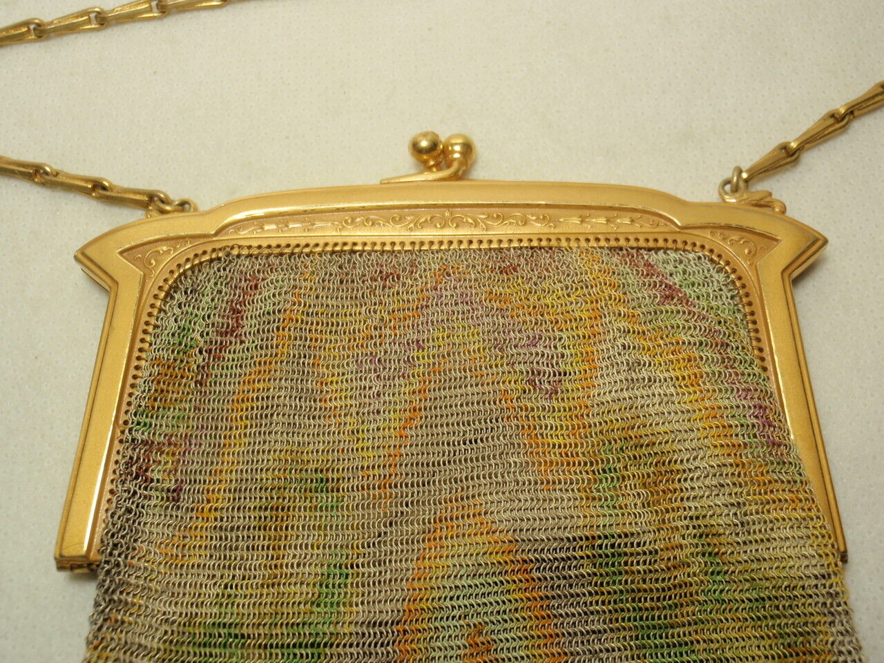 Vtg Art Deco Whiting & Davis Baby Dresden Mesh Pu… - image 3