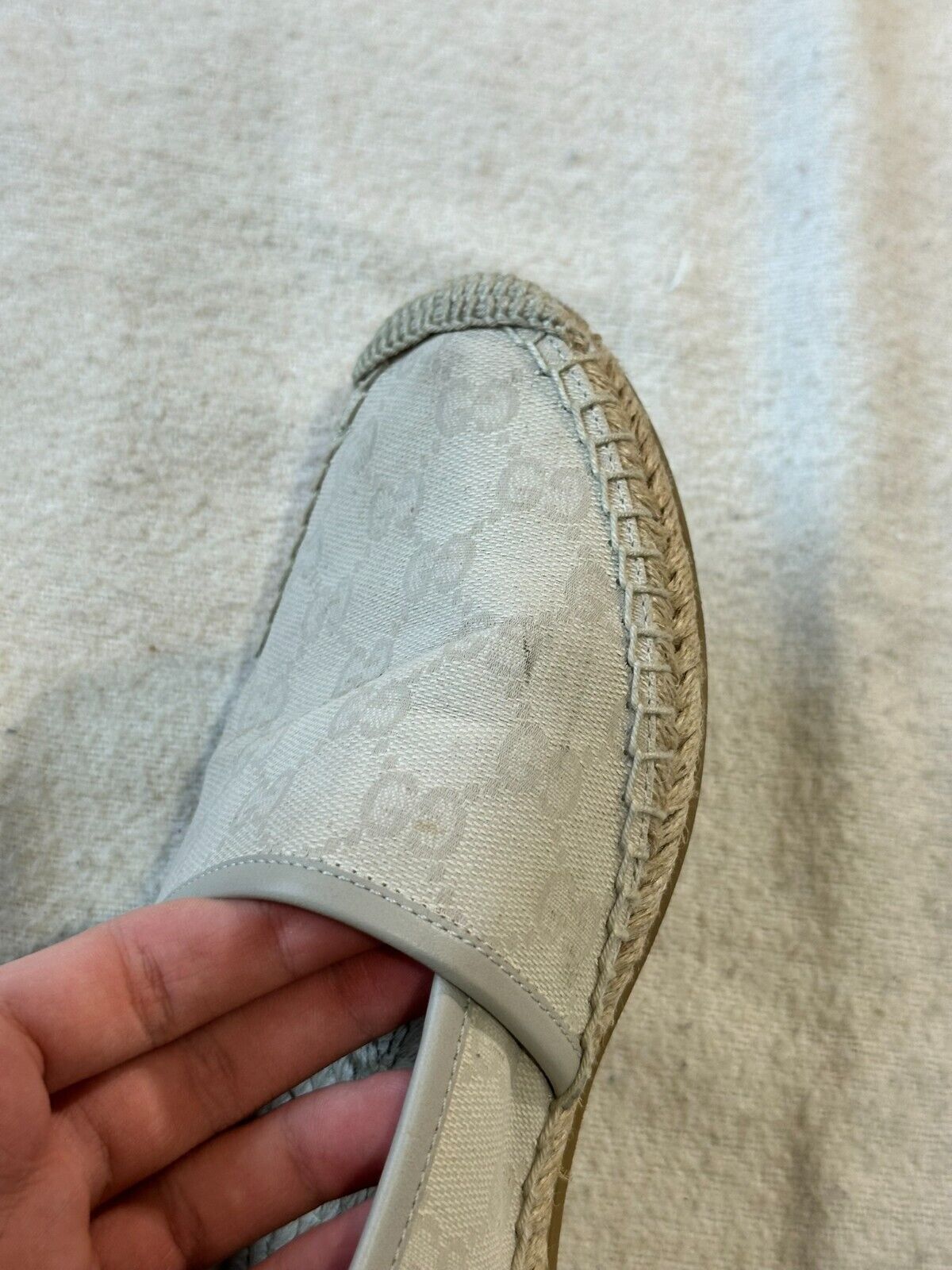 Authentic Gucci Espadrilles GG Monogram Canvas Iv… - image 17