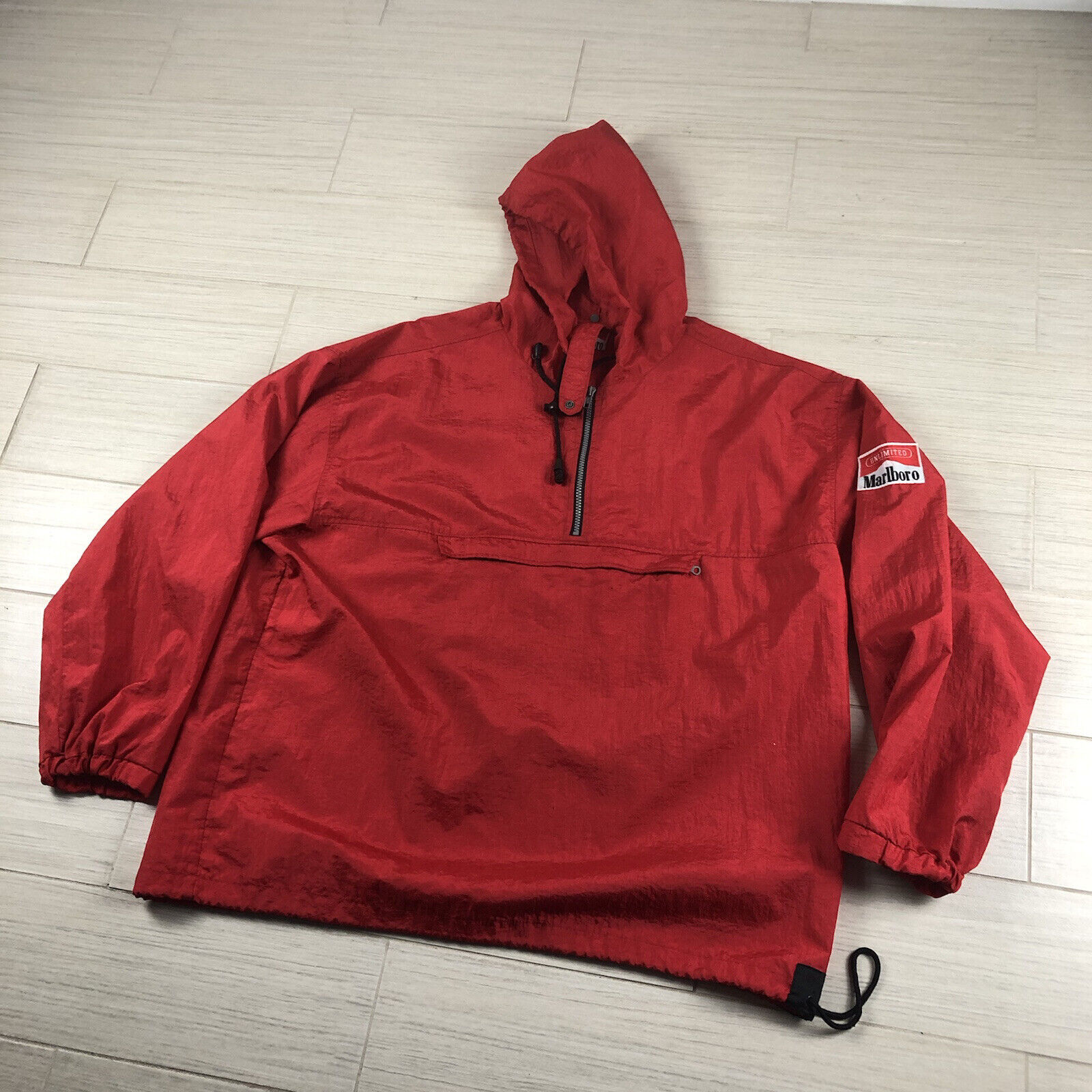 Vintage Marlboro Windbreaker Zip Up Jacket 90s Si… - image 3