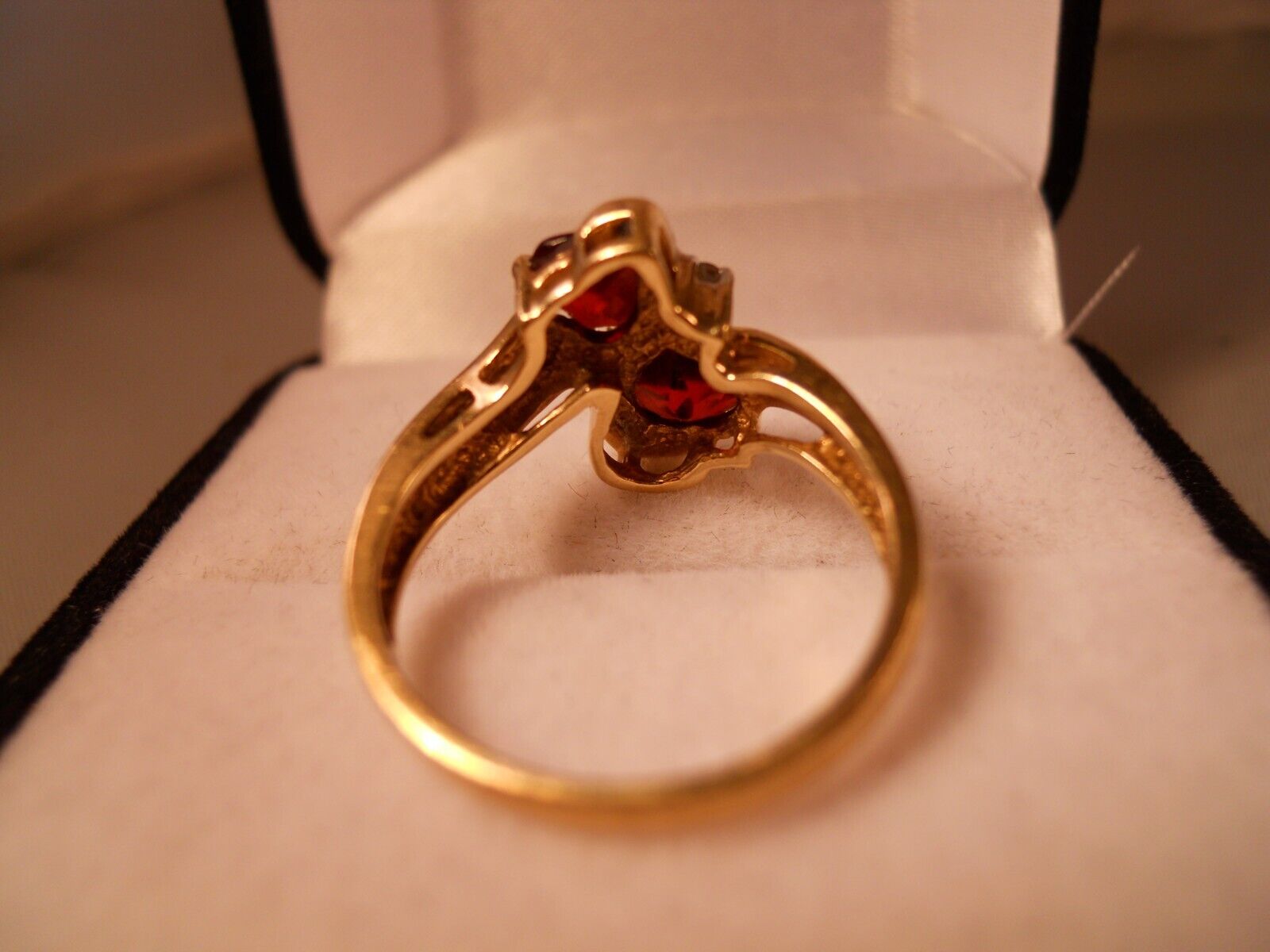 DESIGNER NY 10K YELLOW GOLD RED HEART CUT GARNETS… - image 13