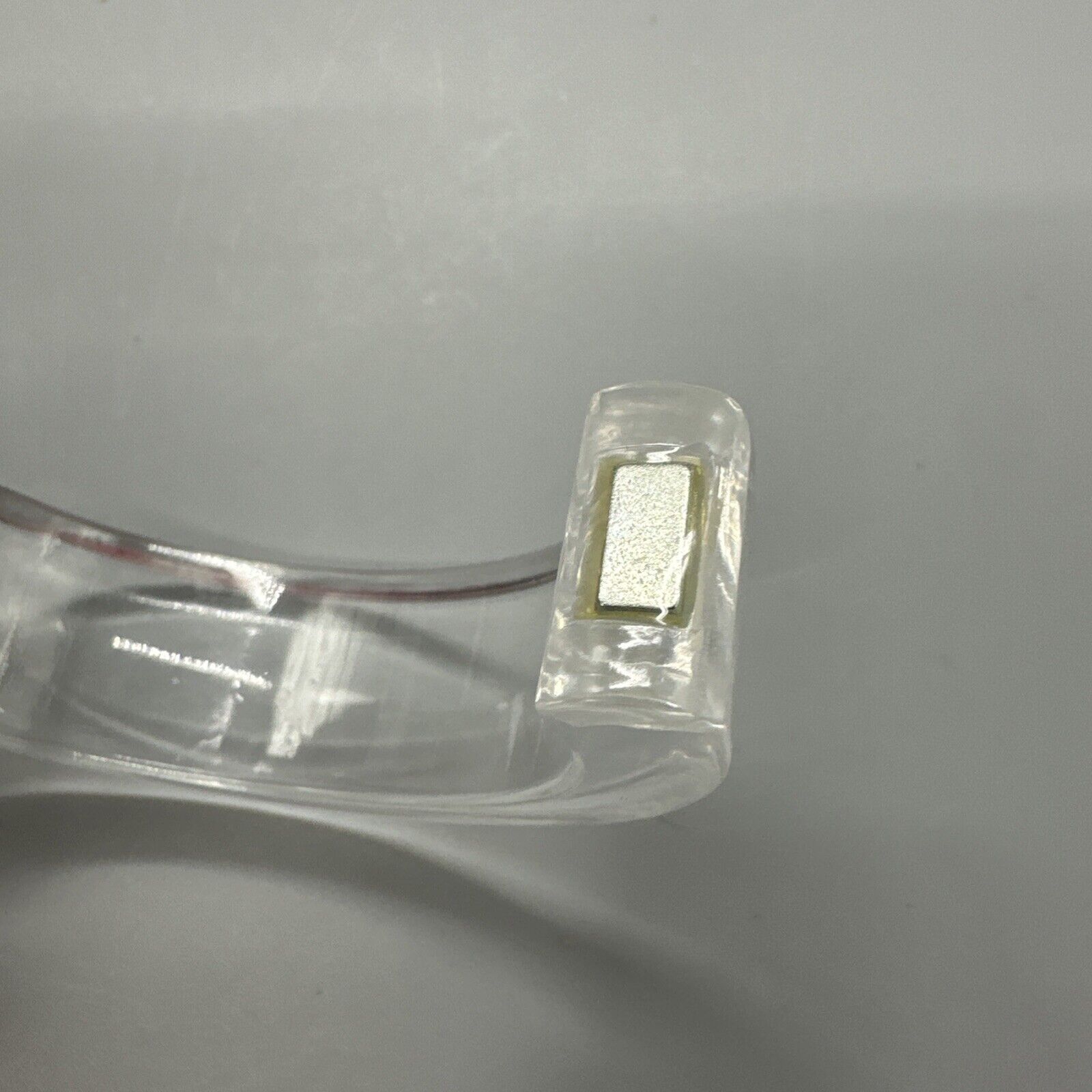 Women's Clear Lucite Hinged Bangle Huge Channel S… - image 4