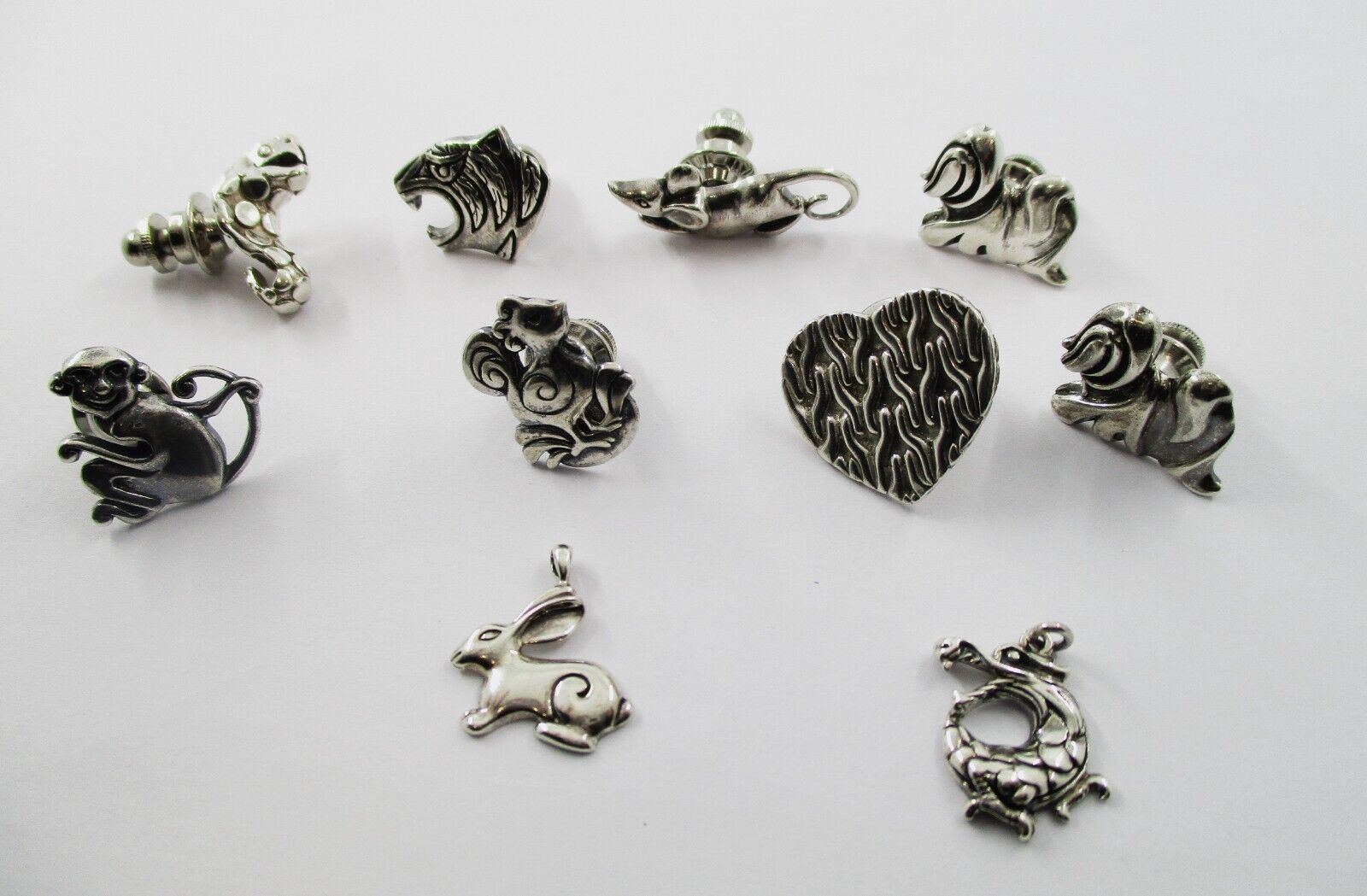 John Hardy 9 Lapel Pins and Charms Sterling Silve… - image 1