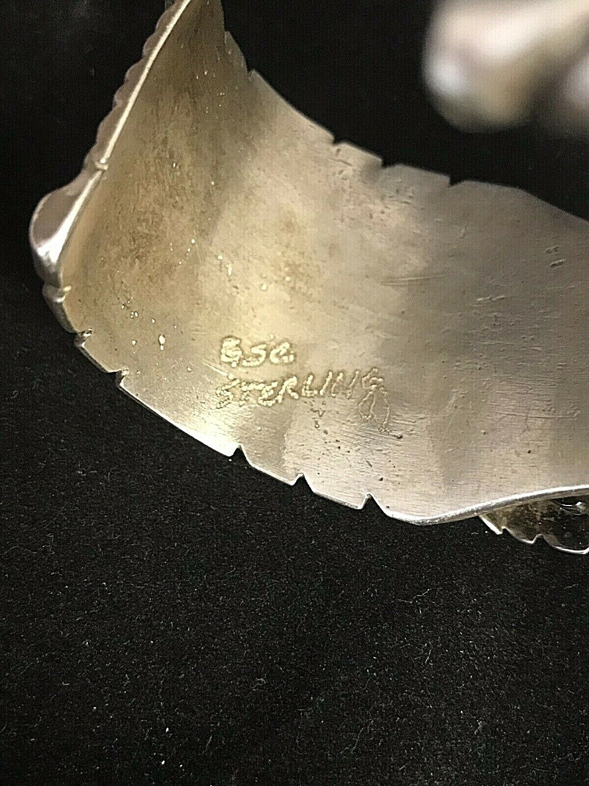 Vintage Sterling Silver Watch Cuff*Large*Signed* - image 8