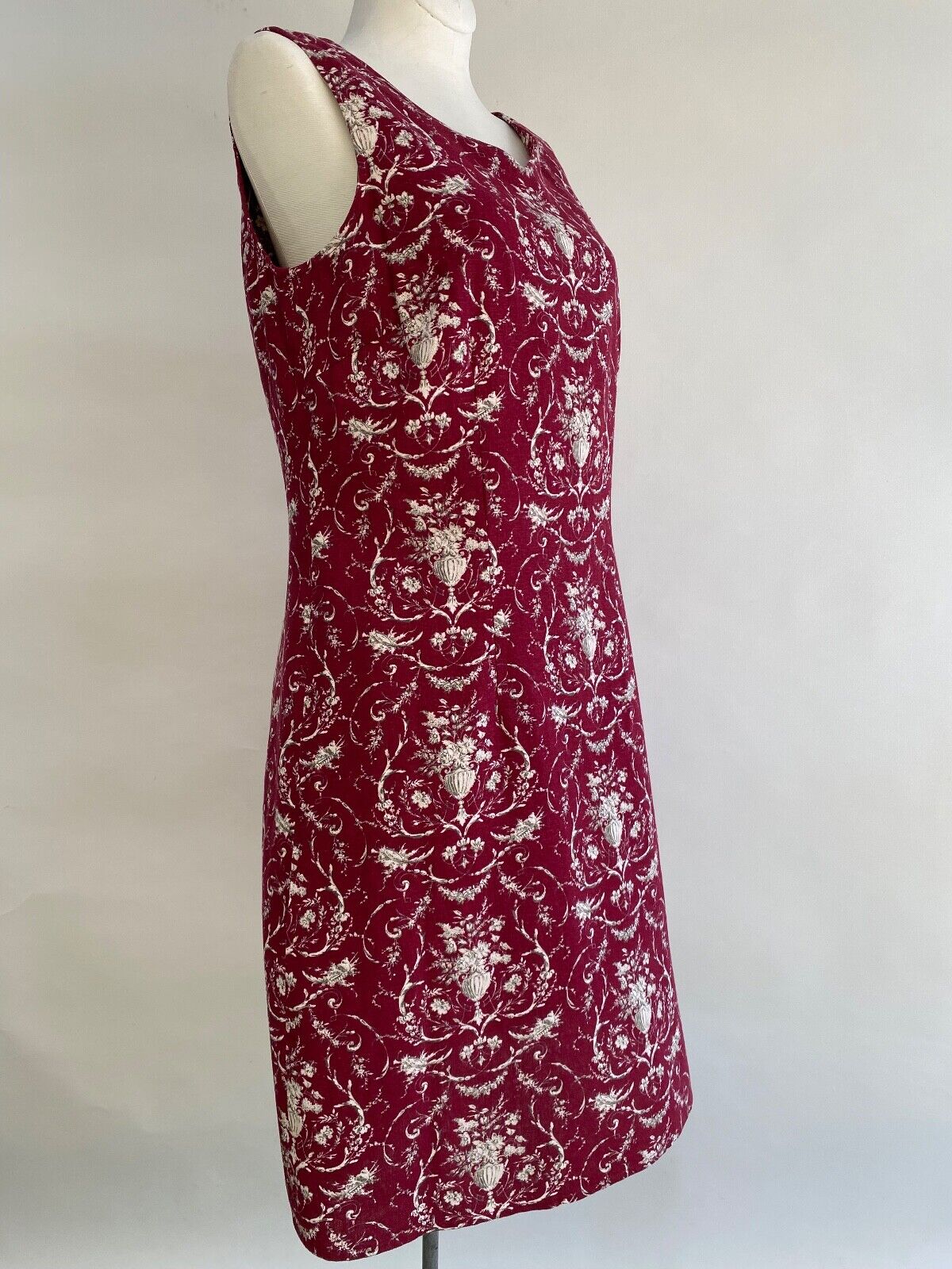 Talbots Petite Sheath Dress Red Linen Blend Toile… - image 6