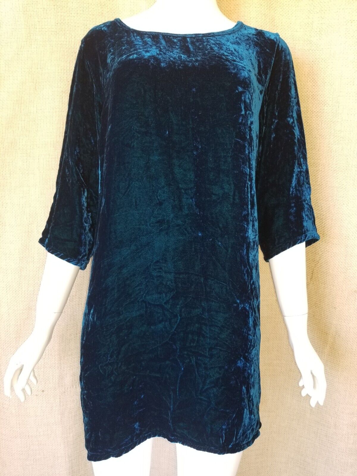 CUT LOOSE Womens Pullover Top Dress Tunic Blue Cr… - image 1